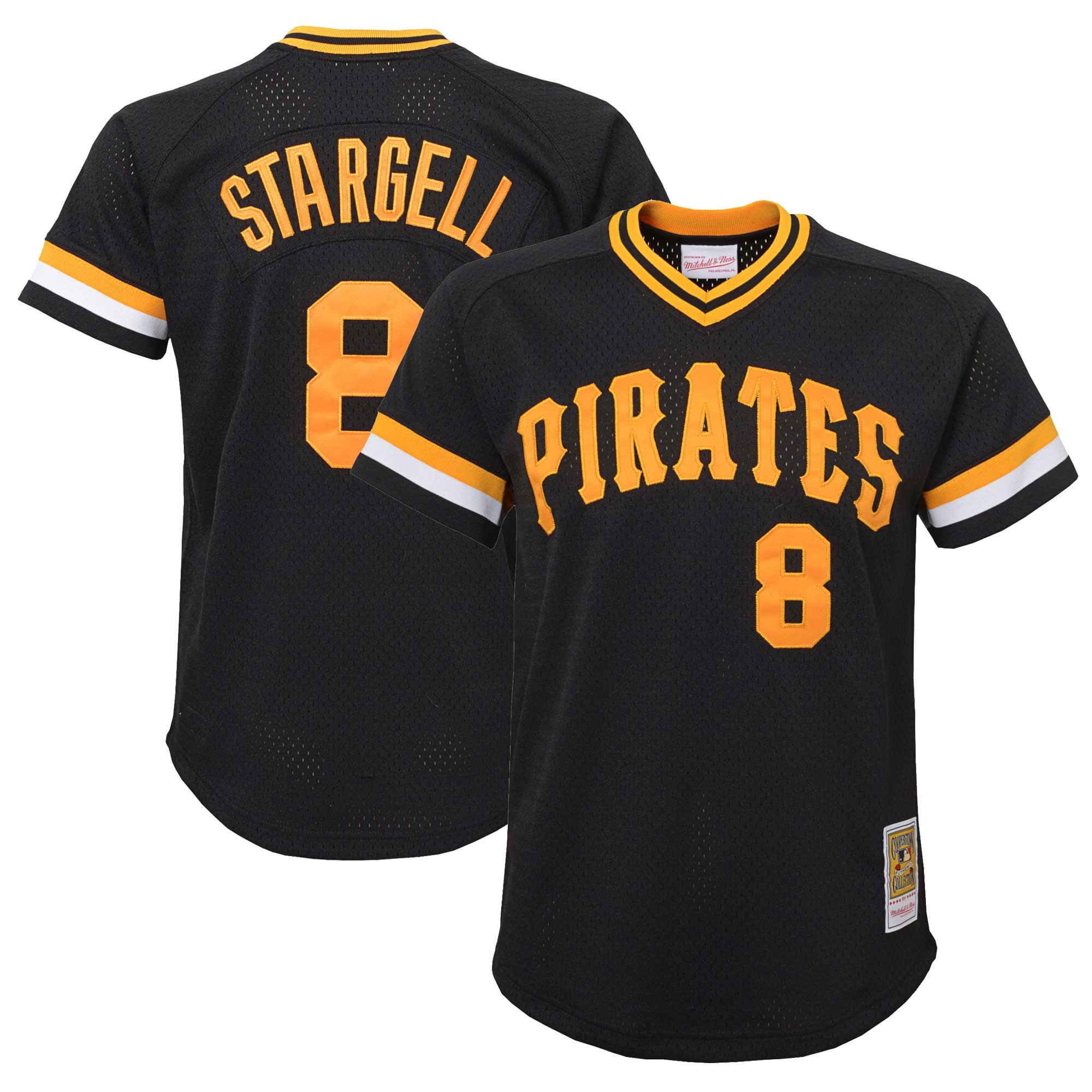 Willie Stargell Pittsburgh Pirates Mitchell & Ness Youth Cooperstown CollectionÃƒâ€šÃ‚Â mesh Batting Practice Baseball Jersey - Black