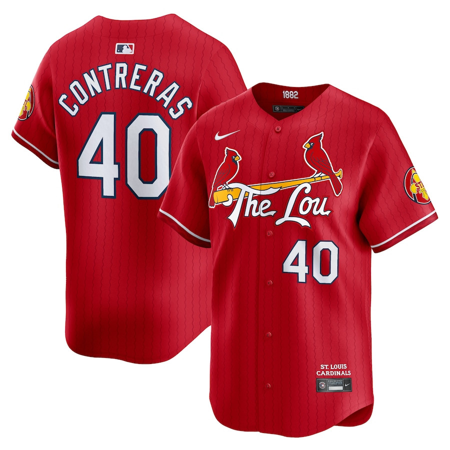 Willson Contreras 40 St. Louis Cardinals 2024 City Connect Limited Men Baseball Jersey - Red 