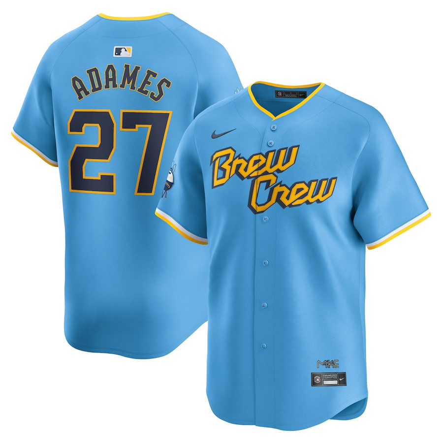 Willy Adames 27 Milwaukee Brewers City Connect Limited Men Baseball Jersey - Powder Blue 