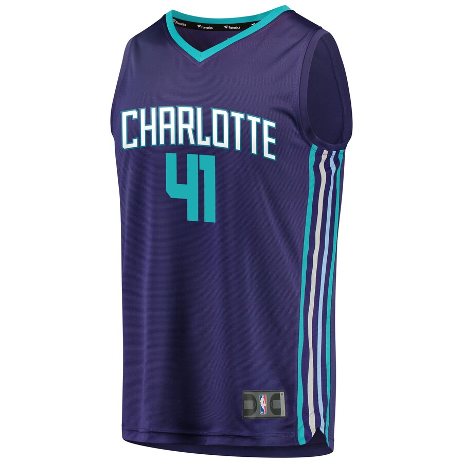 Alternative view of Willy Hernangomez Charlotte Hornets Fanatics Branded Fast Break Replica Player Basketball Jersey - Statement Edition - Purple