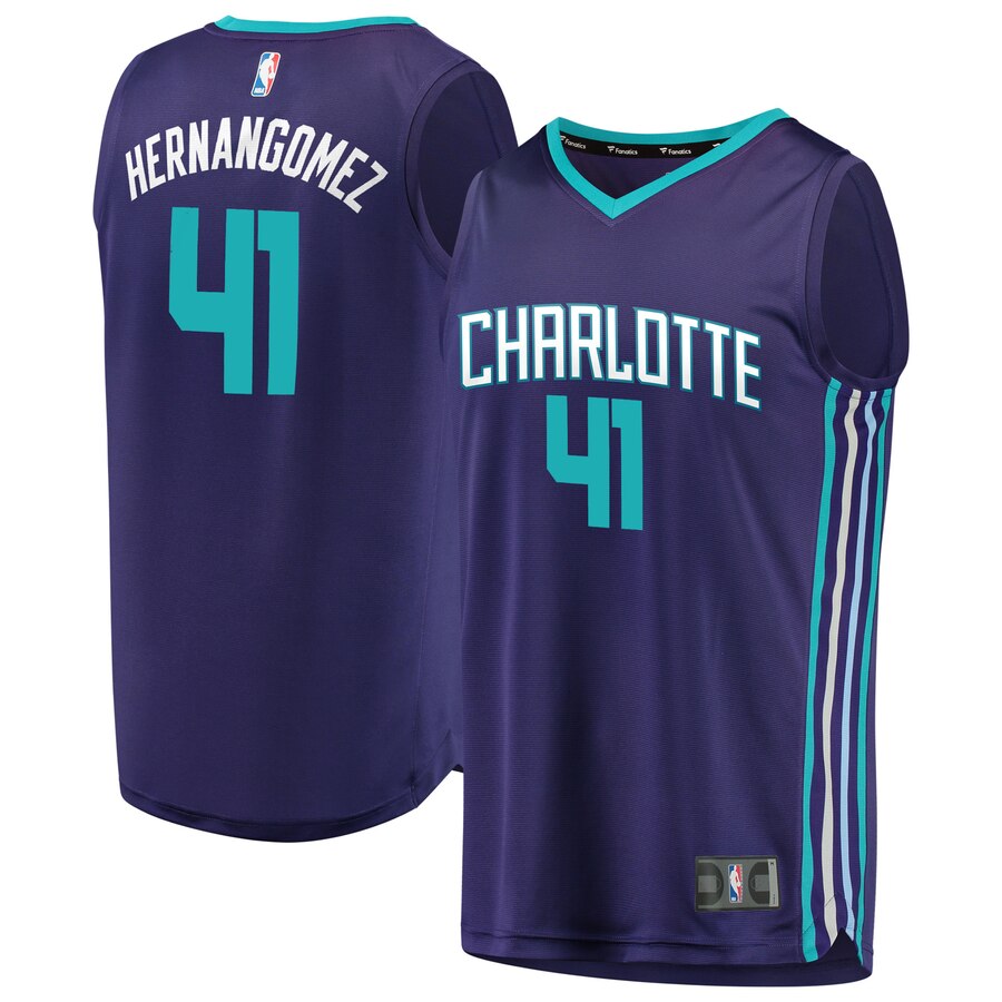 Willy Hernangomez Charlotte Hornets Fanatics Branded Fast Break Replica Player Basketball Jersey - Statement Edition - Purple