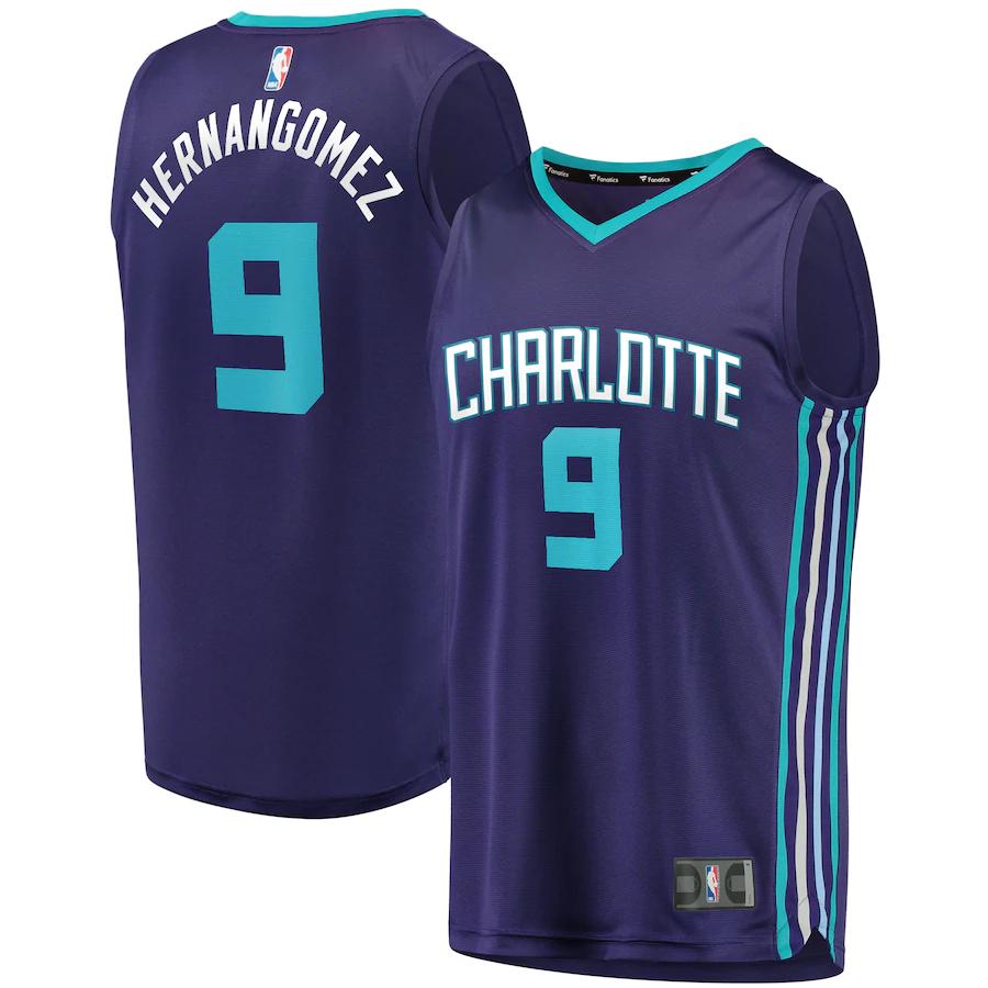 Willy Hernangomez Charlotte Hornets Fanatics Branded Fast Break Replica Player Team Basketball Jersey - Statement Edition - Purple