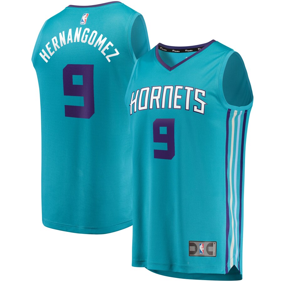 Willy Hernangomez Charlotte Hornets Fanatics Branded Youth Fast Break Replica Player Basketball Jersey - Icon Edition - Teal