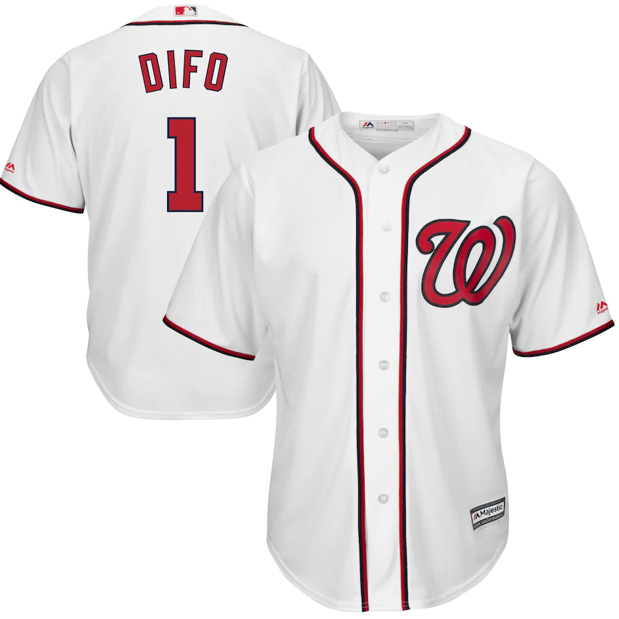 Wilmer Difo Washington Nationals Majestic Home Cool Base Player Jersey - White Color
