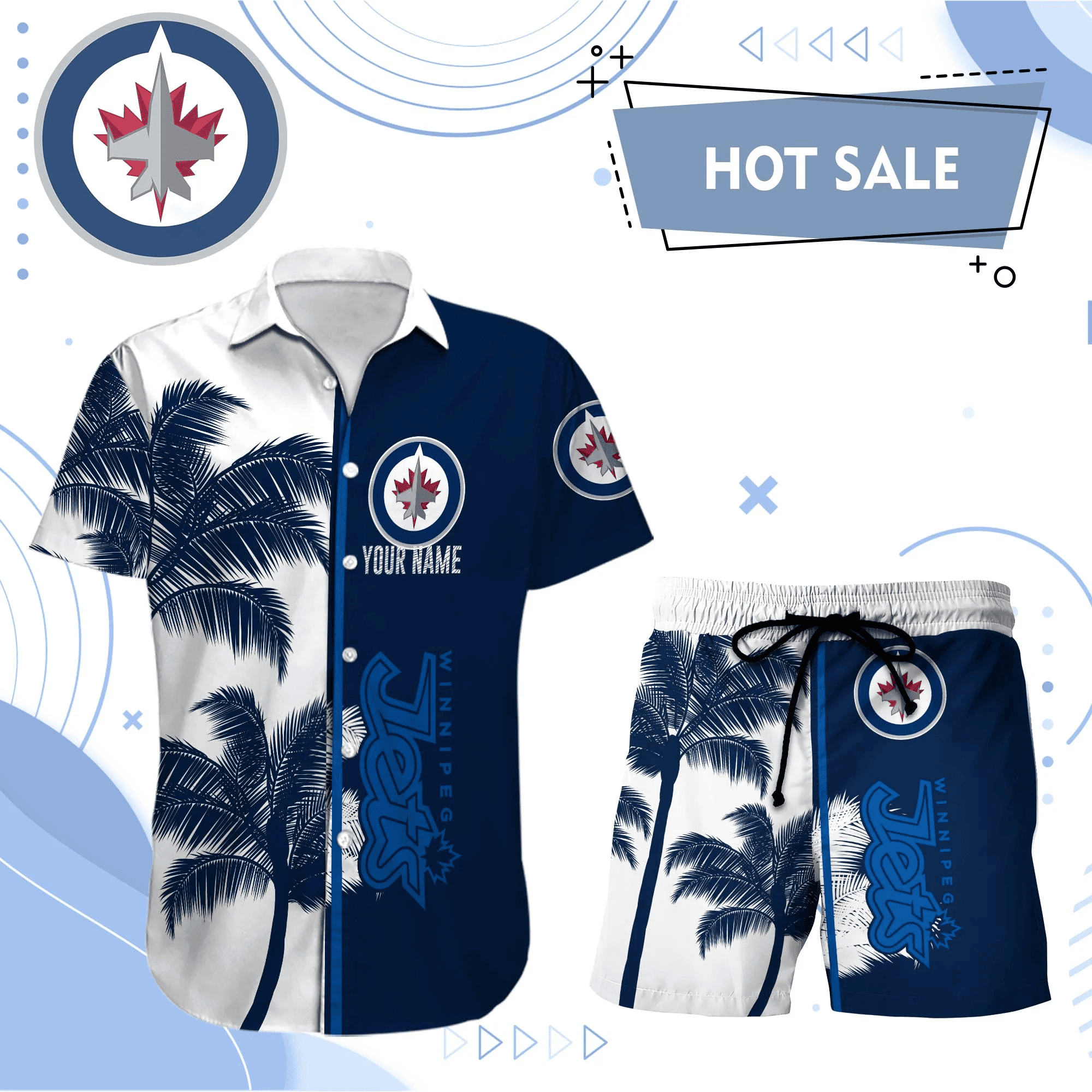 Winnipeg Jets Hawaiian Shirt And Set - Customized - JS423 