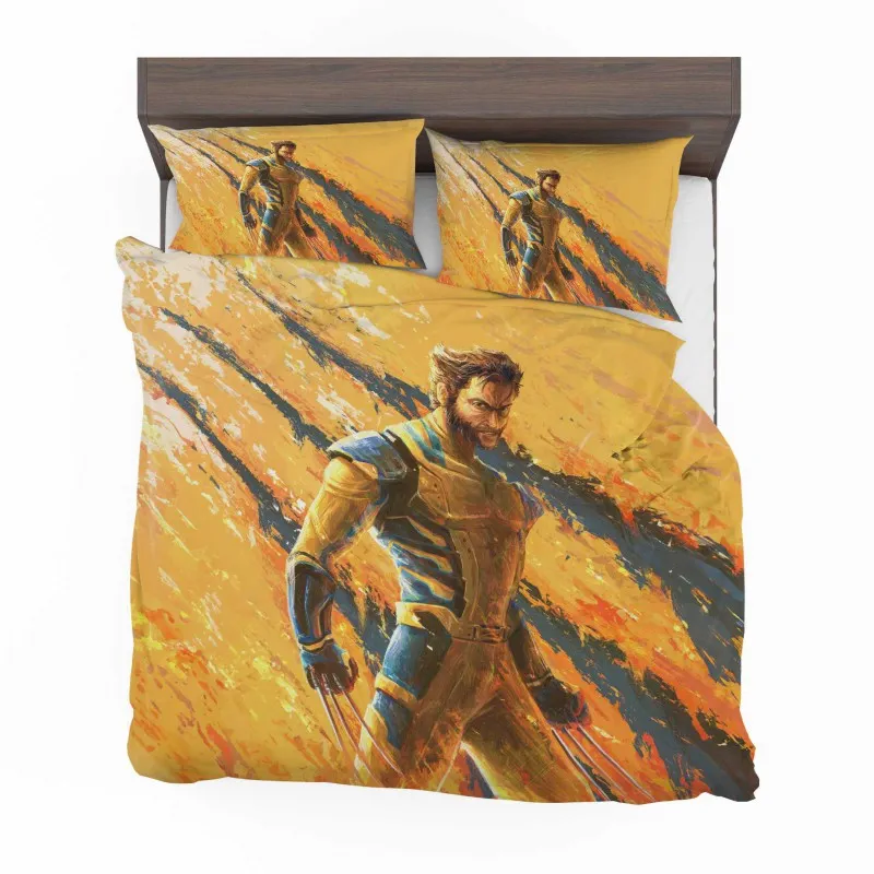 Alternative view of Wolverine Deadpool 3 Feral Allies Bedding Set - Custom Bedding Set