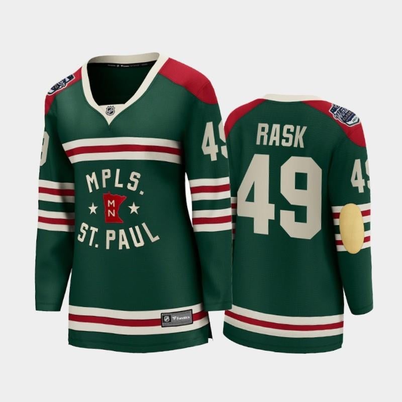 Women Minnesota Wild Victor Rask 49 2022 Winter Classic State Of Hockey Jersey Green Jersey - JS982 