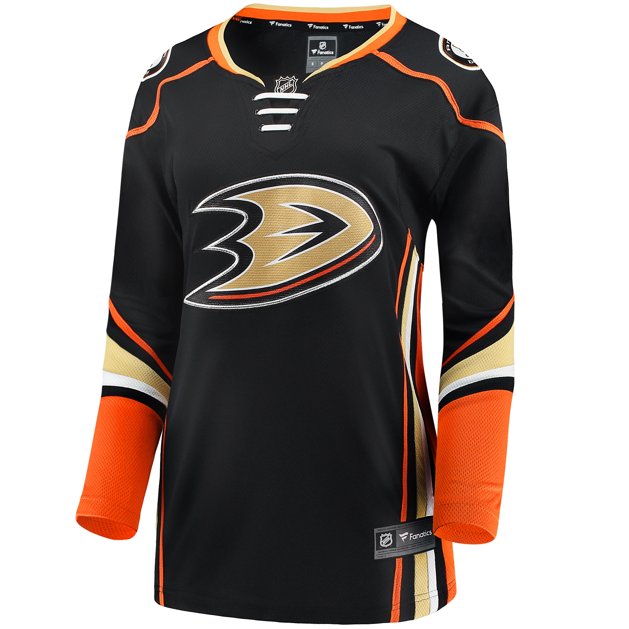 Alternative view of Women's Anaheim Ducks Black Breakaway Home Hockey Jersey - JS970 