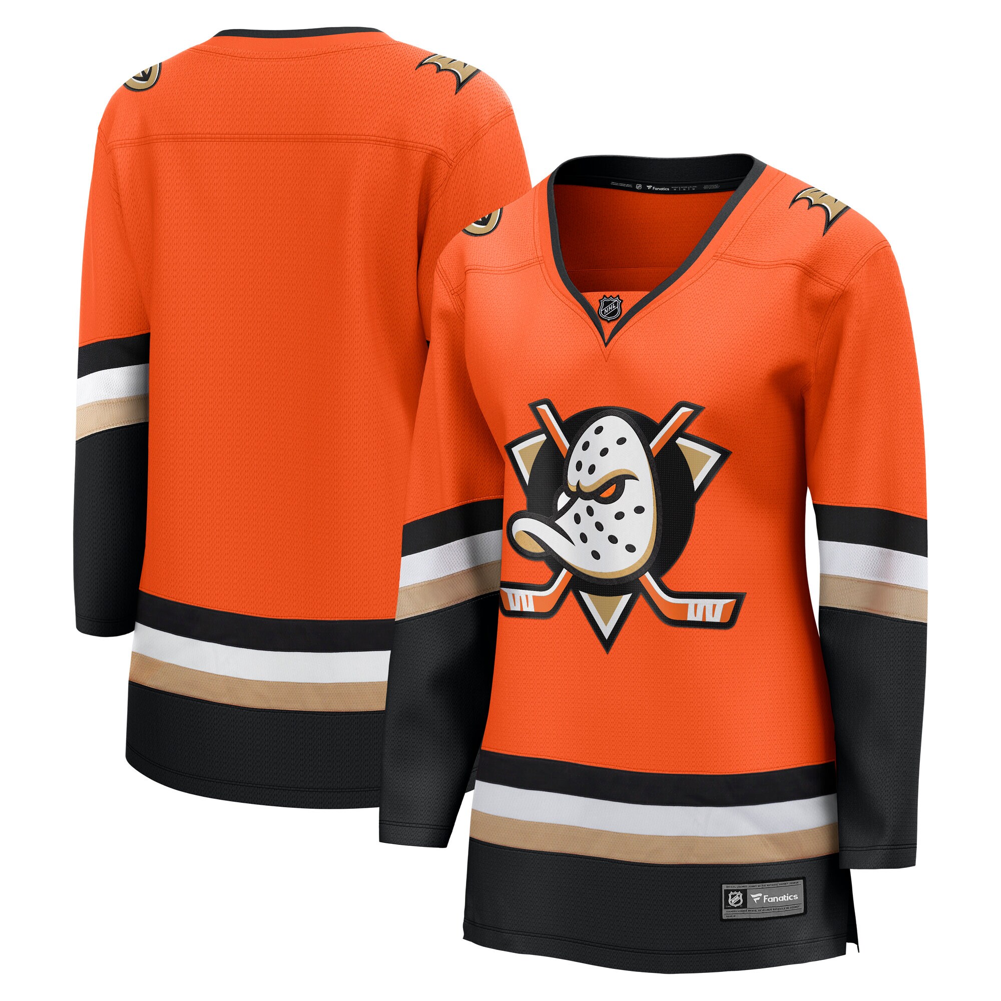 Women's Anaheim Ducks Orange Home Breakaway Hockey Jersey - JS612 