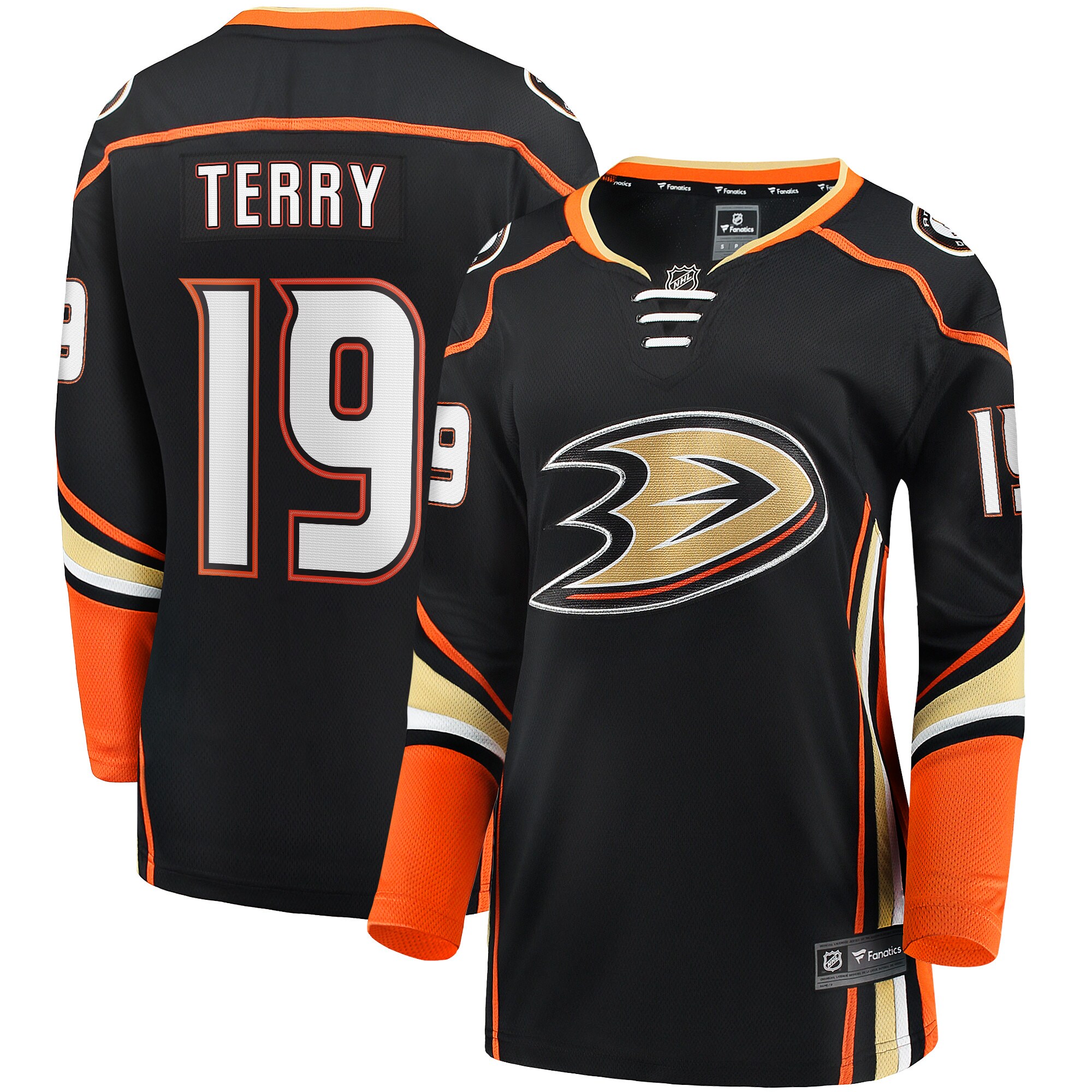 Women's Anaheim Ducks Troy Terry Black Home Team Breakaway Player Jersey - JS559 