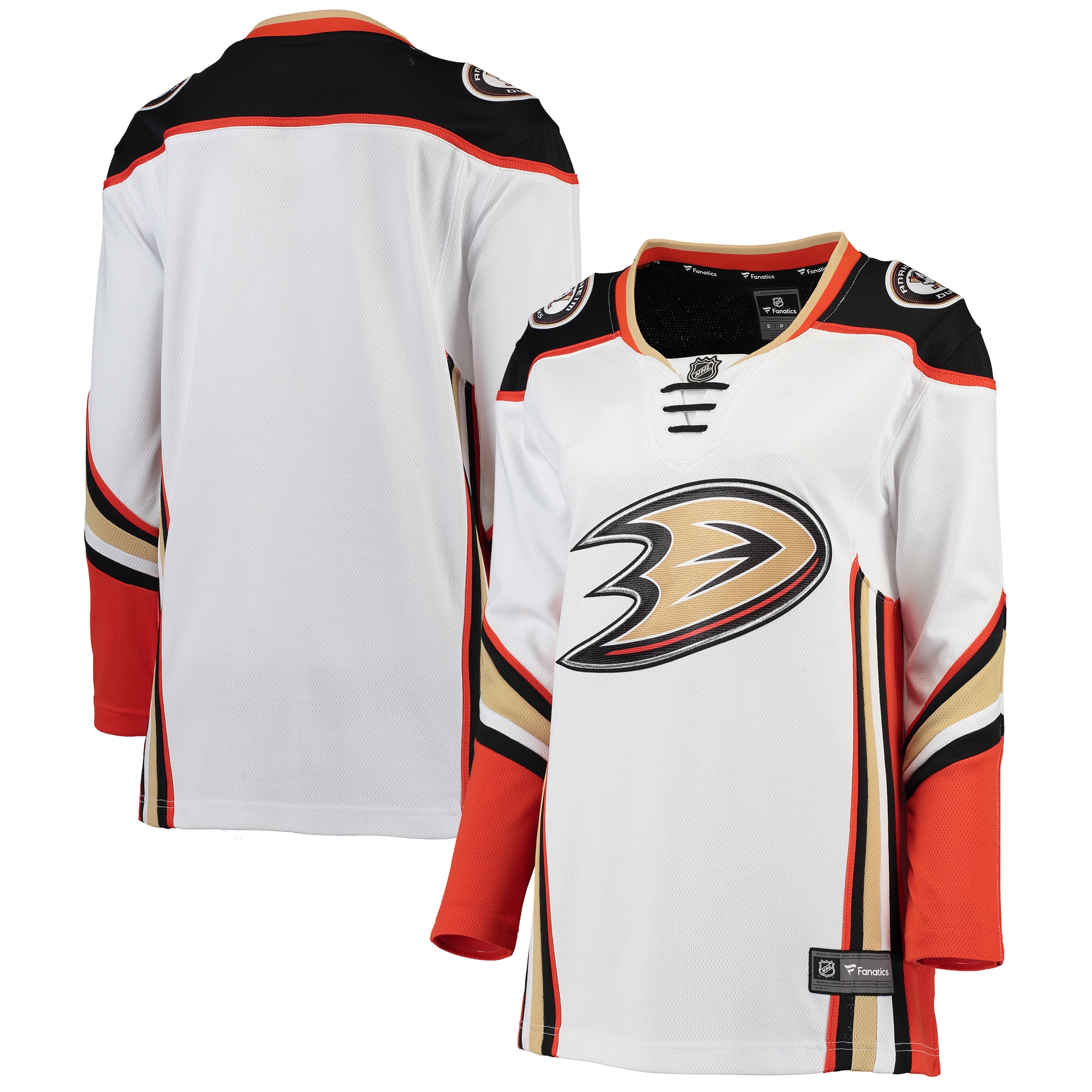 Women's Anaheim Ducks White Away Breakaway Hockey Jersey - JS406 