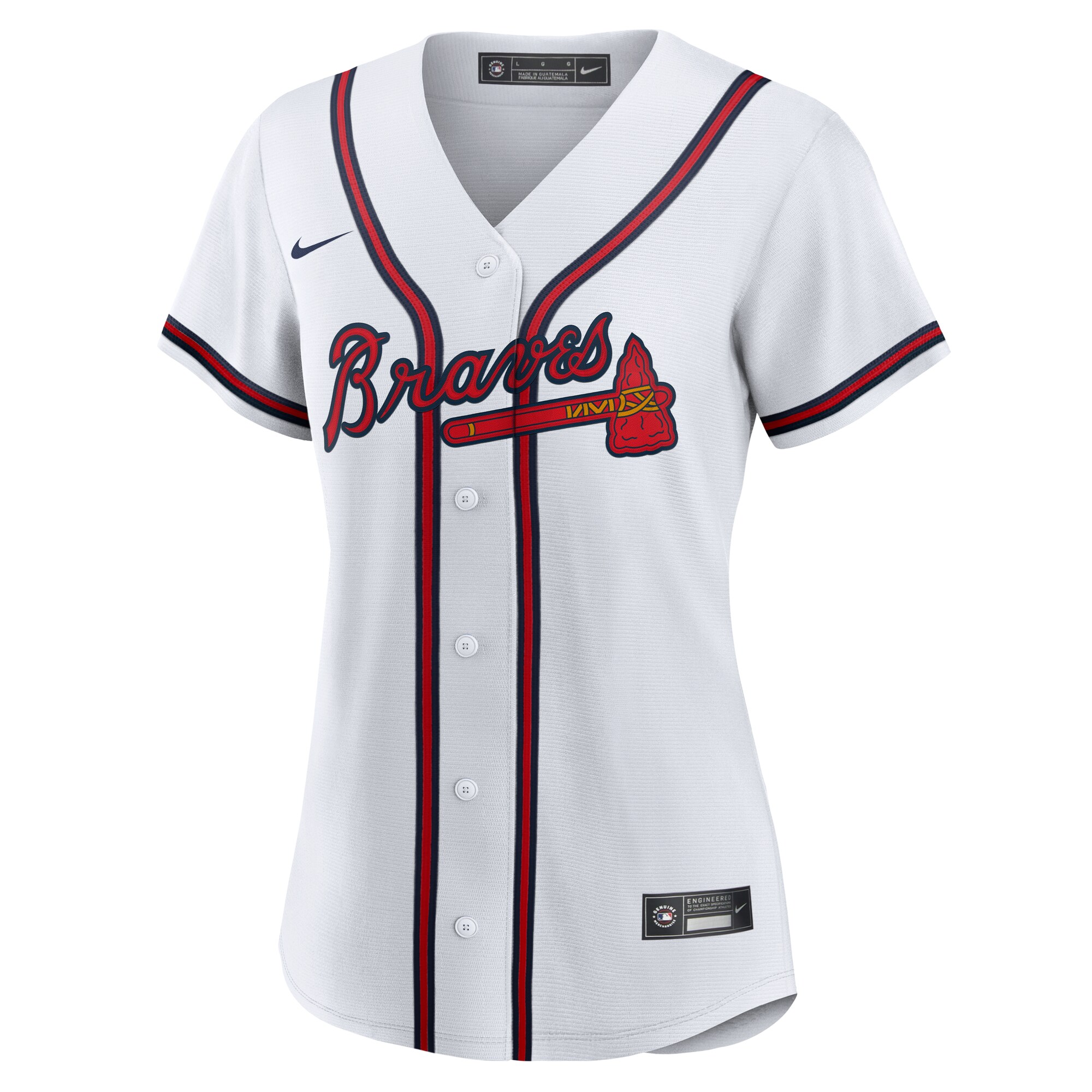 Alternative view of Women's Atlanta Braves Michael Harris II White Home Baseball Jersey - JS559