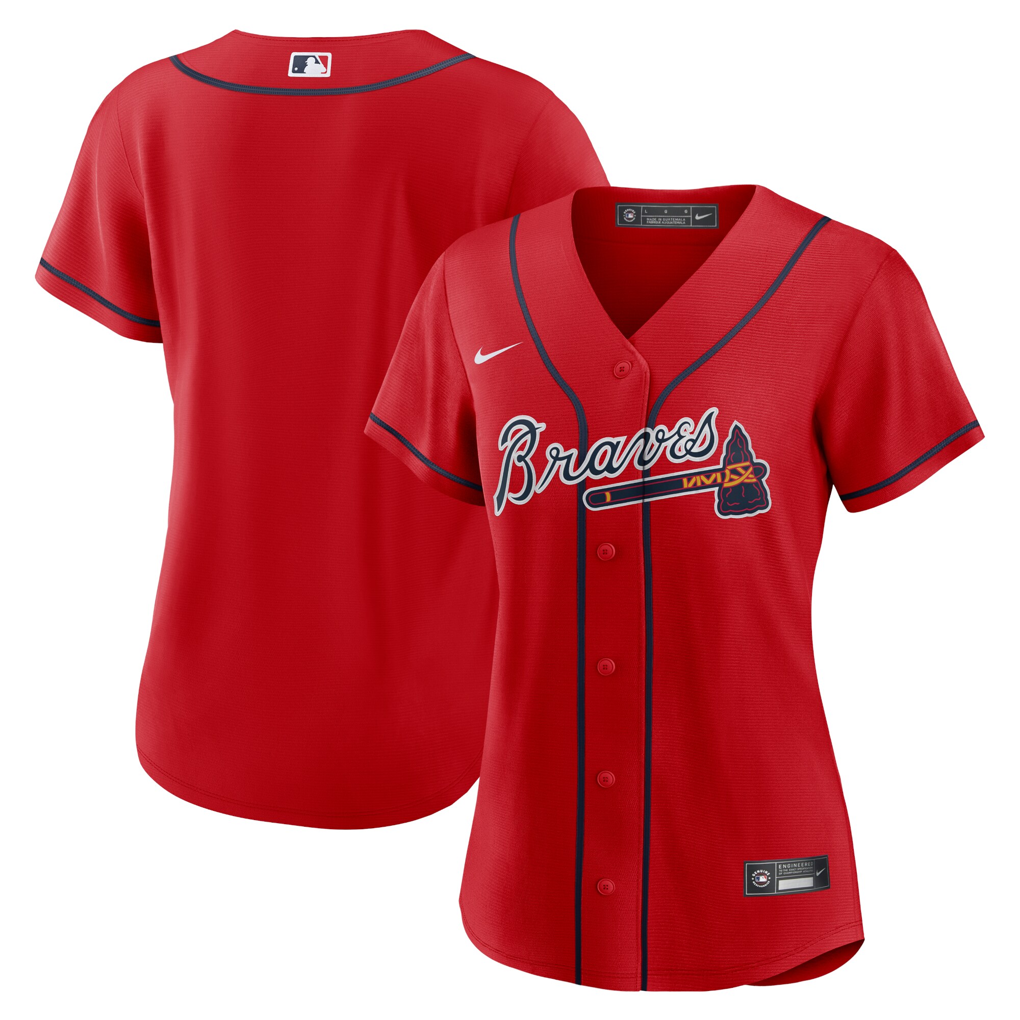 Women's Atlanta Braves Red Alternate Team Baseball Jersey - JS254