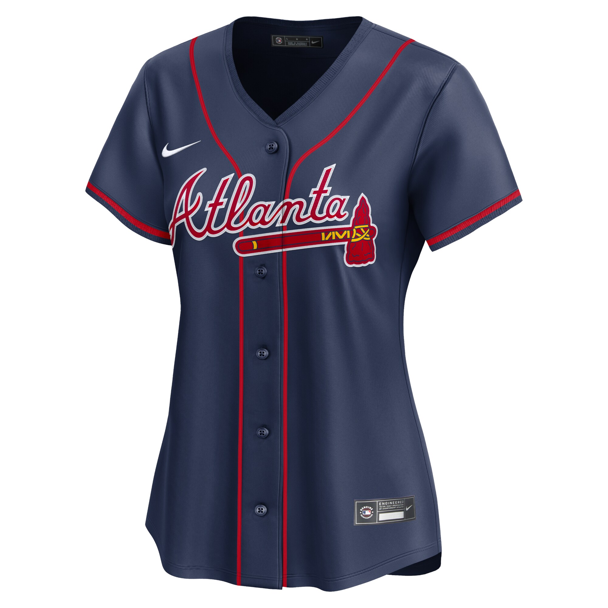 Alternative view of Women's Atlanta Braves Ronald Acuña Jr. Navy Alternate Limited Player Baseball Jersey - JS825