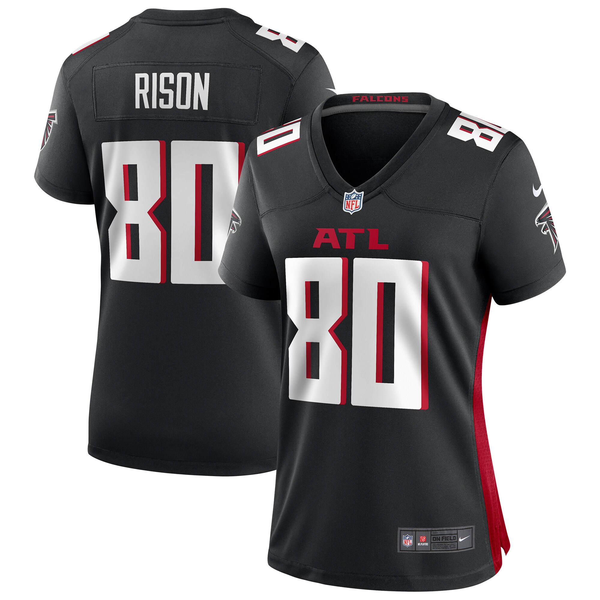 Women's Atlanta Falcons Andre Rison Black Game Retired Player Baseball Jersey