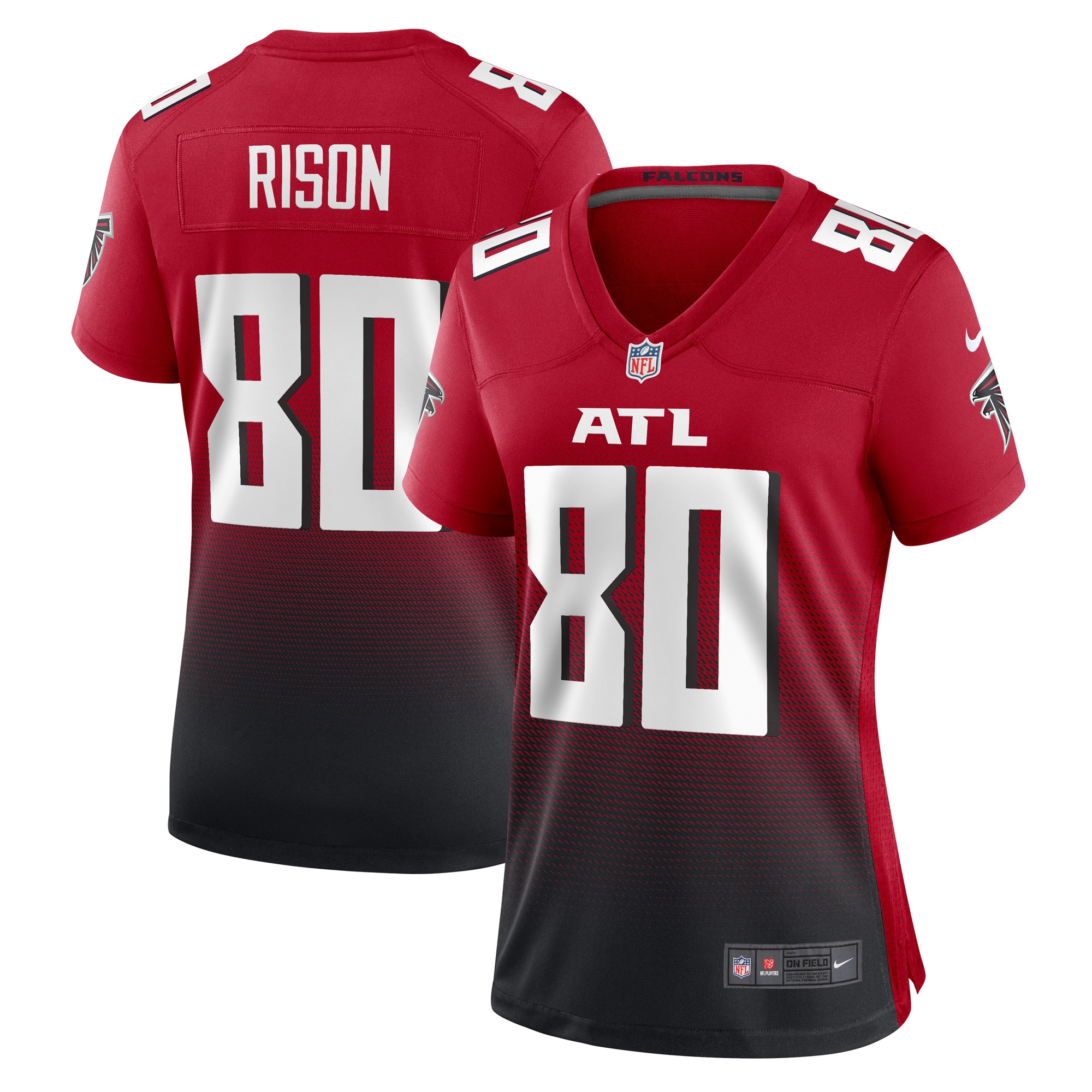 Women's Atlanta Falcons Andre Rison Red Retired Player Baseball Jersey 