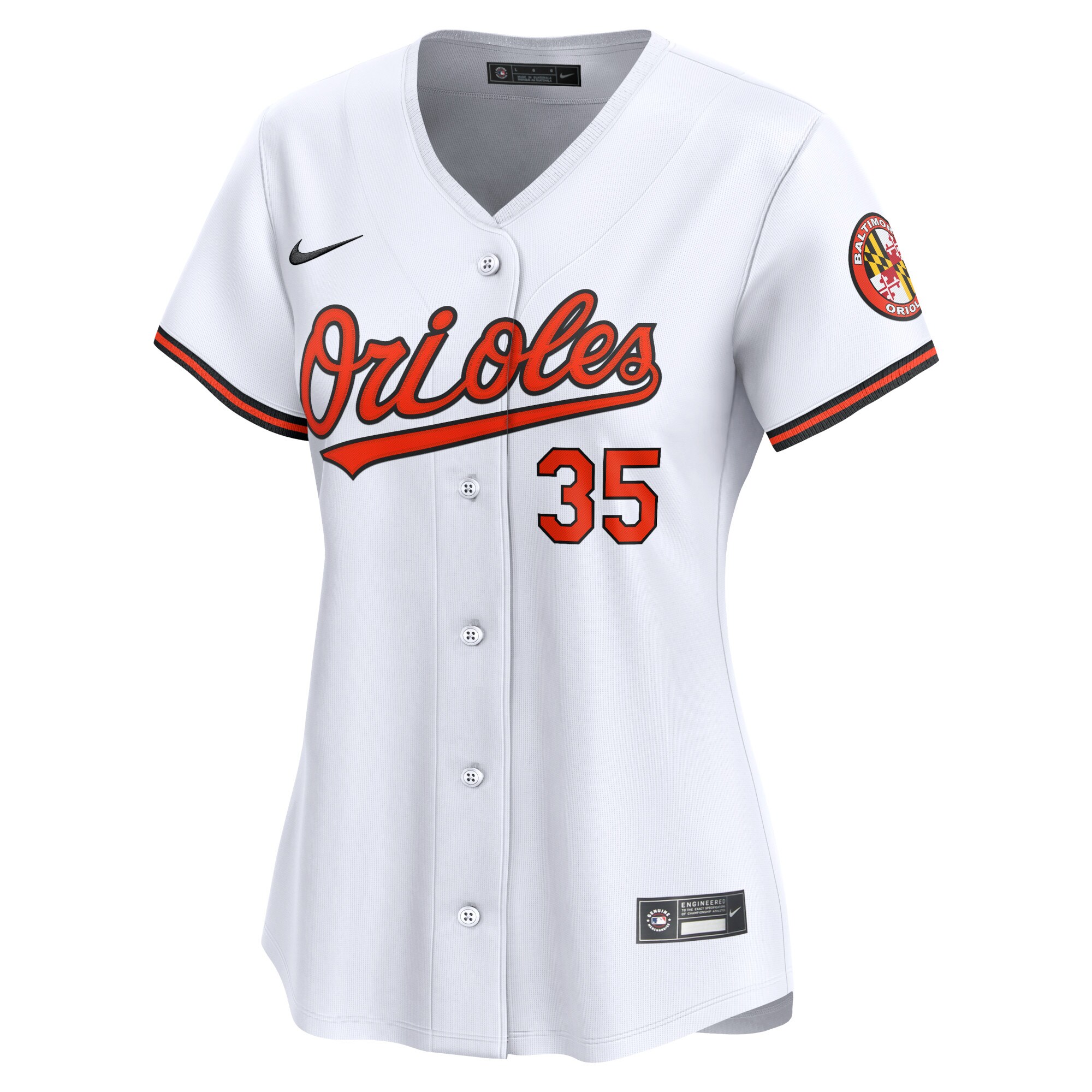 Alternative view of Women's Baltimore Orioles Adley Rutschman White Home Limited Player Baseball Jersey