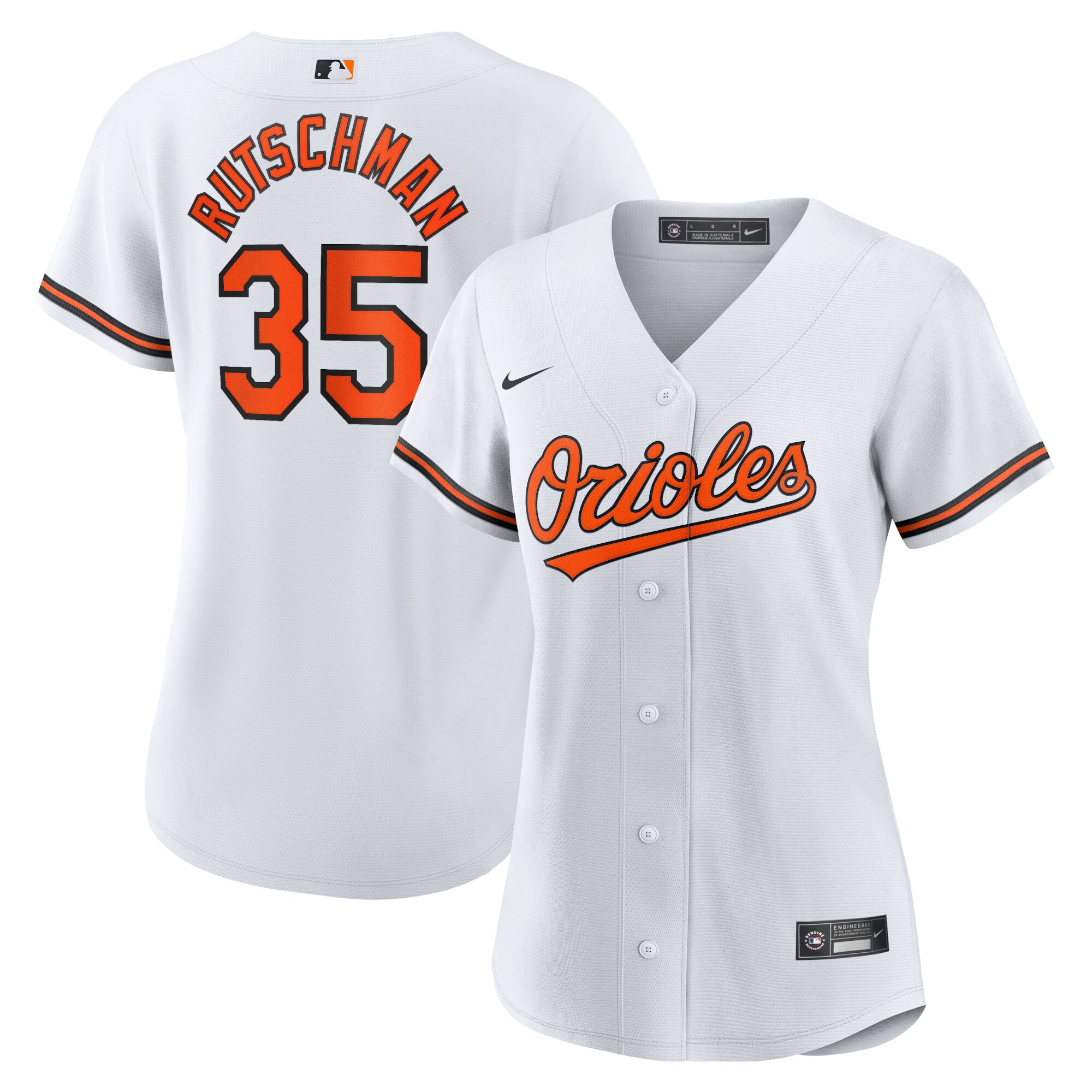 Women's Baltimore Orioles Adley Rutschman White Home Player Baseball Jersey
