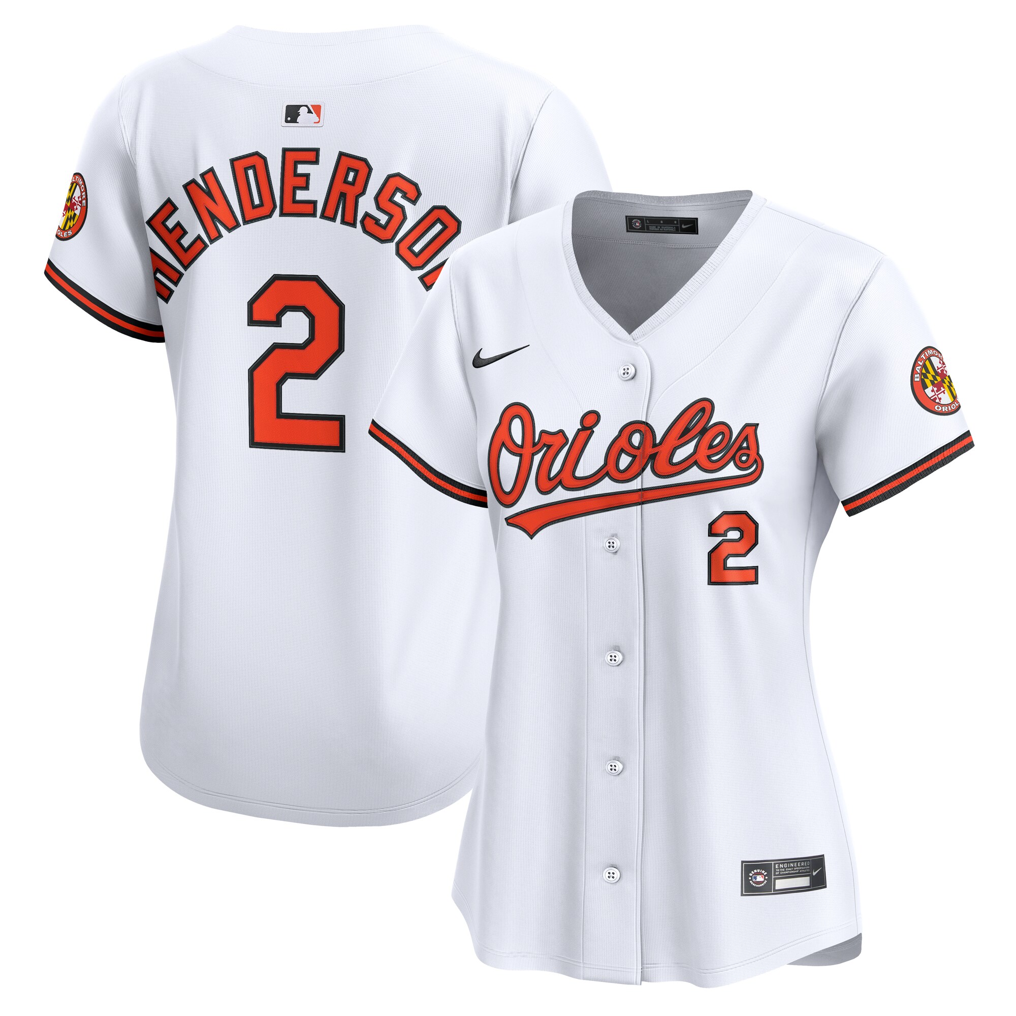 Women's Baltimore Orioles Gunnar Henderson White Home Limited Player Baseball Jersey
