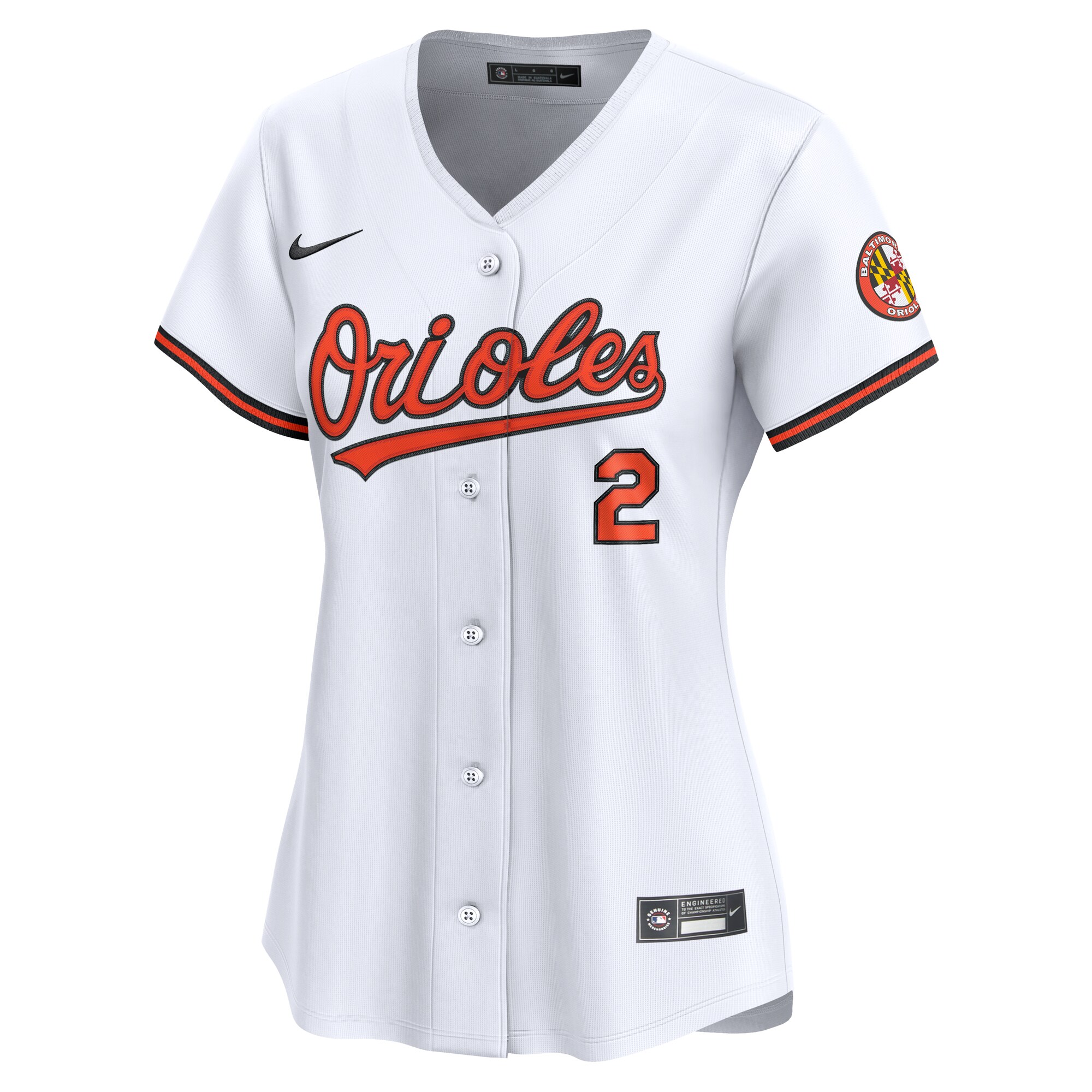 Alternative view of Women's Baltimore Orioles Gunnar Henderson White Home Limited Player Baseball Jersey