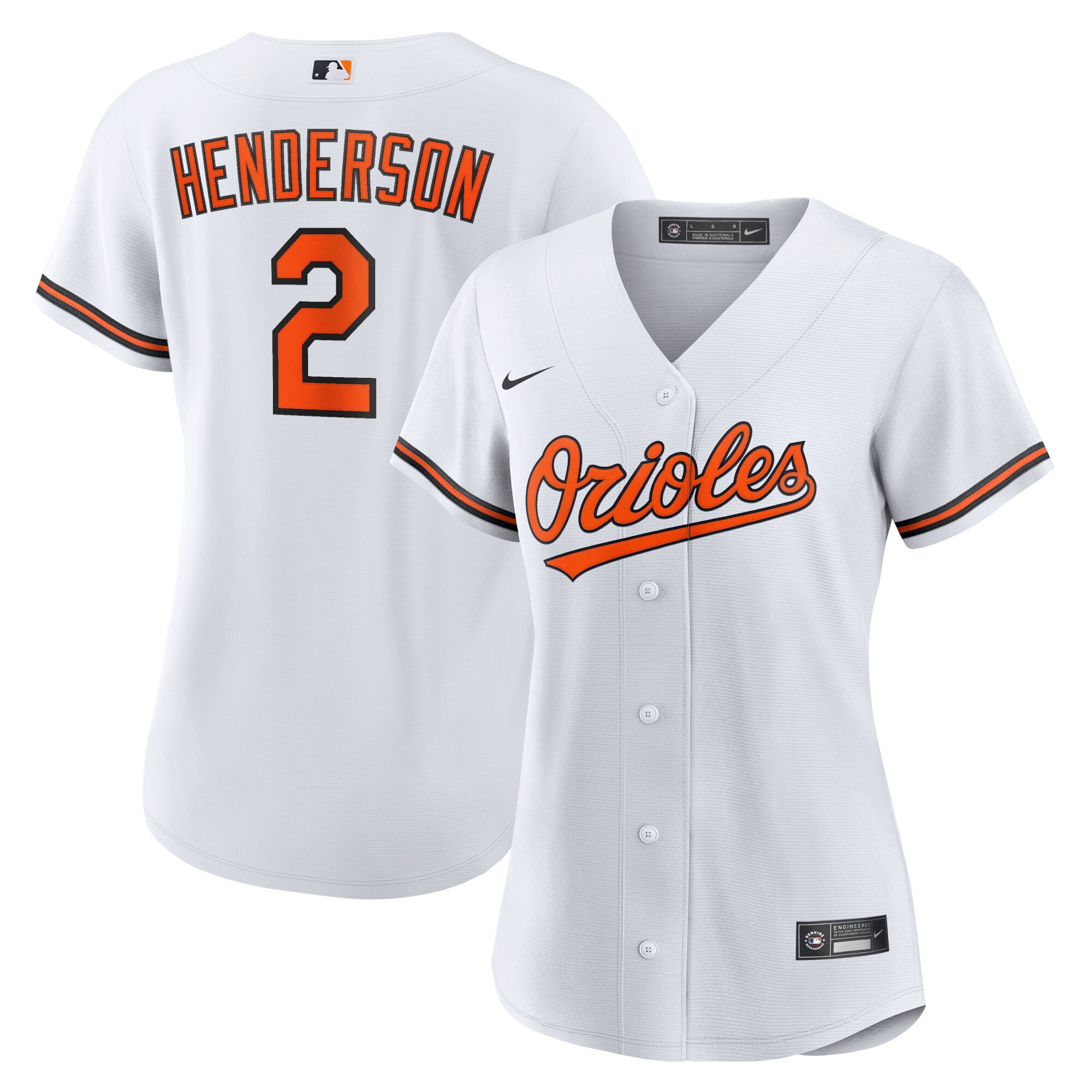 Women's Baltimore Orioles Gunnar Henderson White Player Baseball Jersey