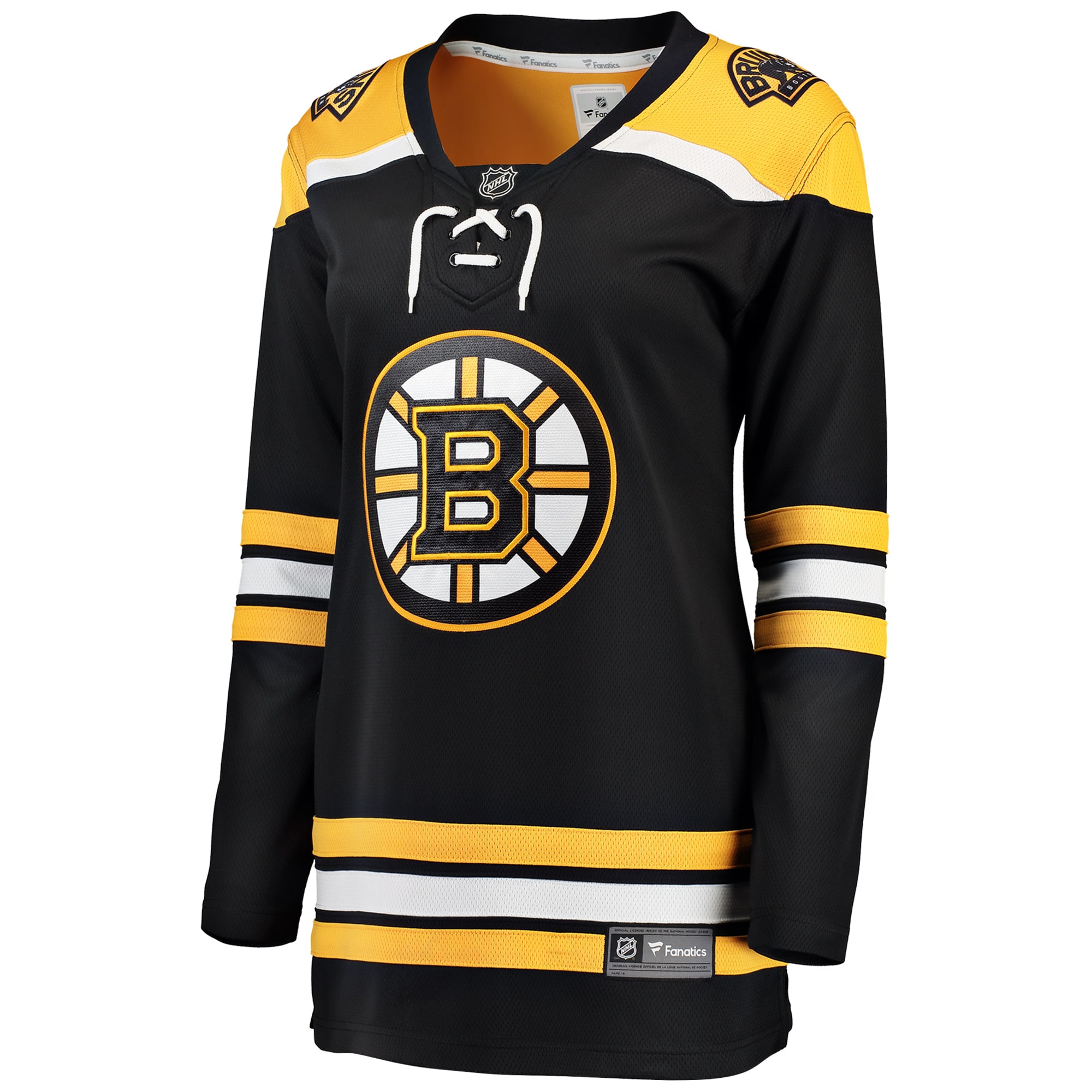 Alternative view of Women's Boston Bruins Black Breakaway Home Hockey Jersey - JS657 