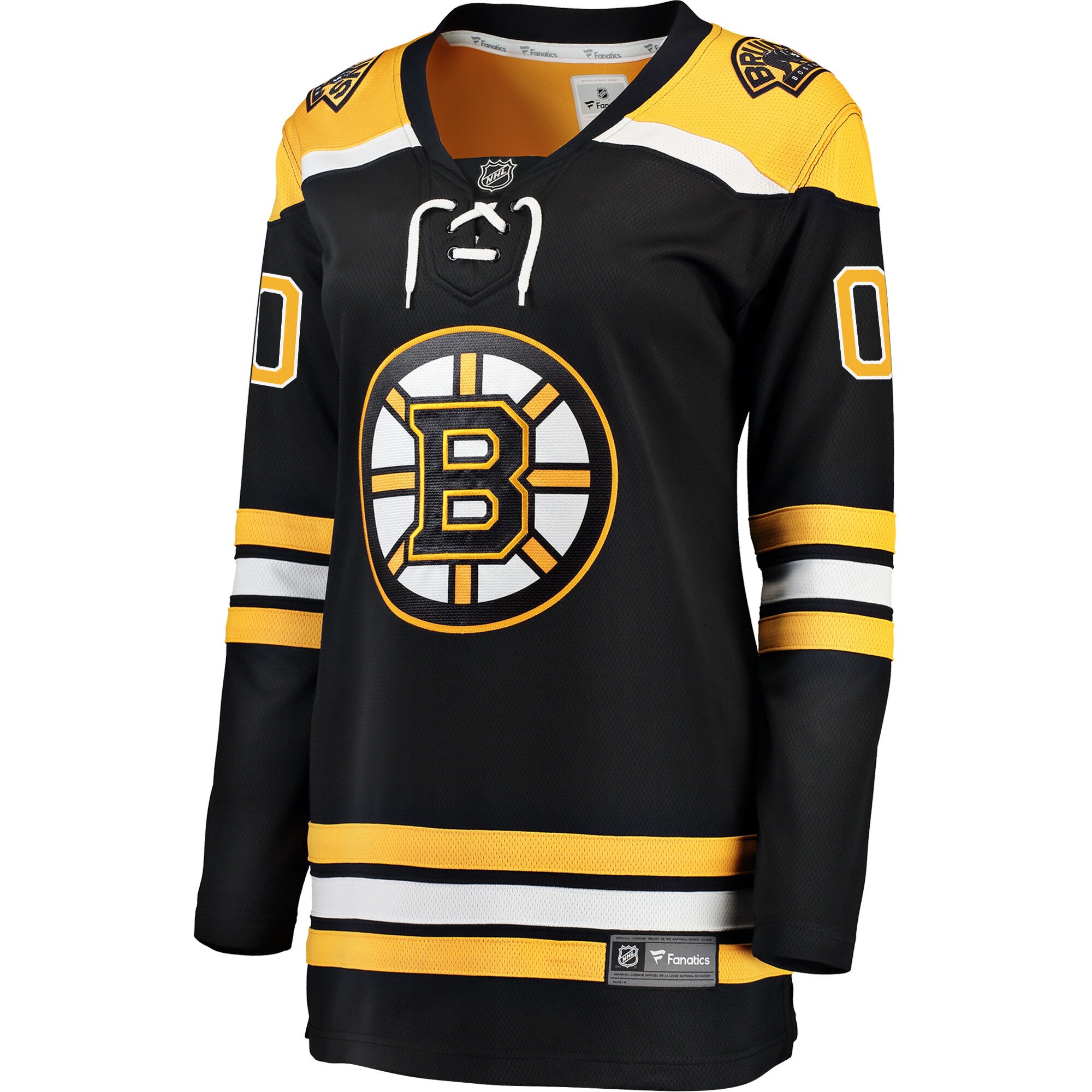 Alternative view of Women's Boston Bruins Black Home Breakaway Custom Hockey Jersey - JS495 