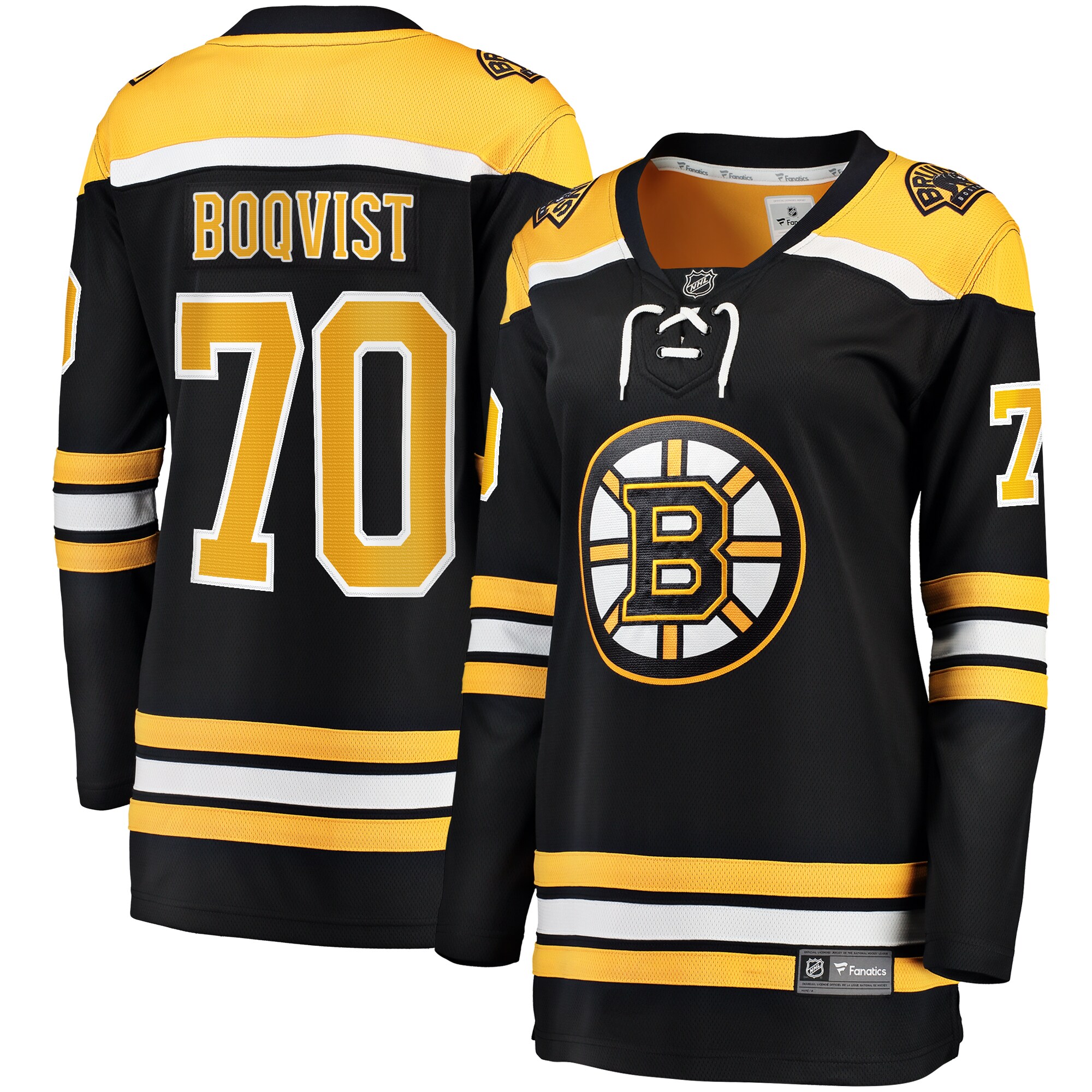 Women's Boston Bruins Jesper Boqvist Black Home Breakaway Player Hockey Jersey - JS516 