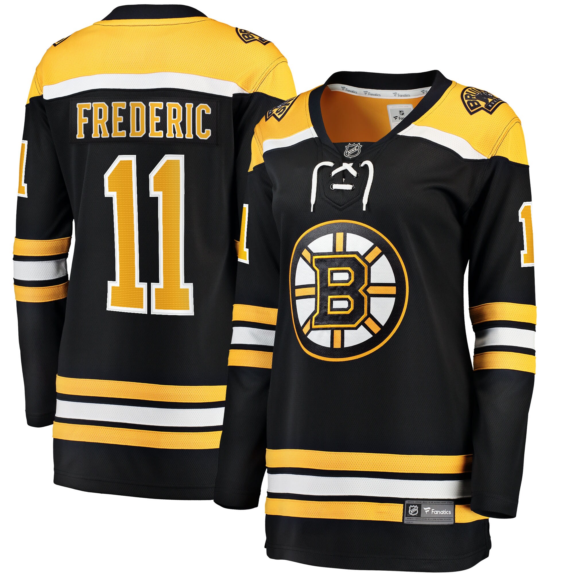 Women's Boston Bruins Trent Frederic Black Home Breakaway Player Hockey Jersey - JS622 