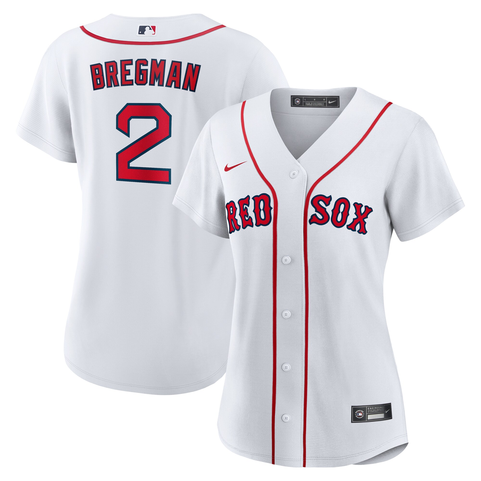Women's Boston Red Sox Alex Bregman White Home 1.0 Player Baseball Jersey