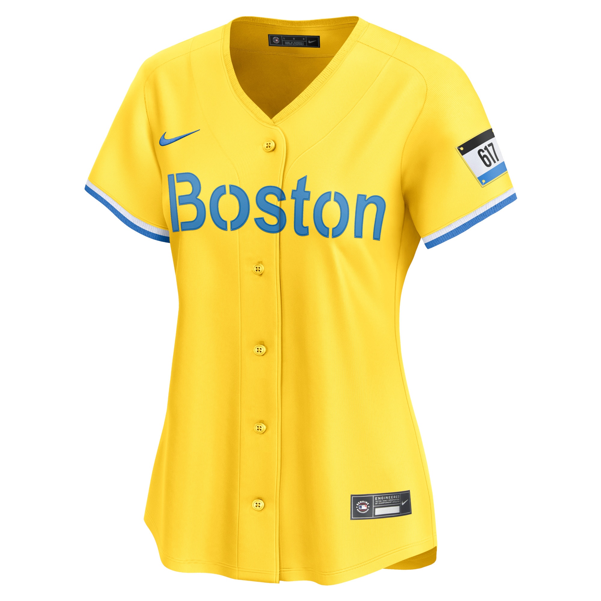 Alternative view of Women's Boston Red Sox Gold City Connect Limited Baseball Jersey