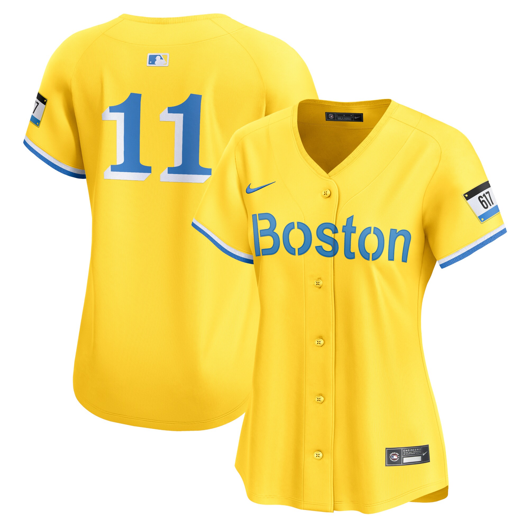 Women's Boston Red Sox Rafael Devers Gold City Connect Limited Player Baseball Jersey