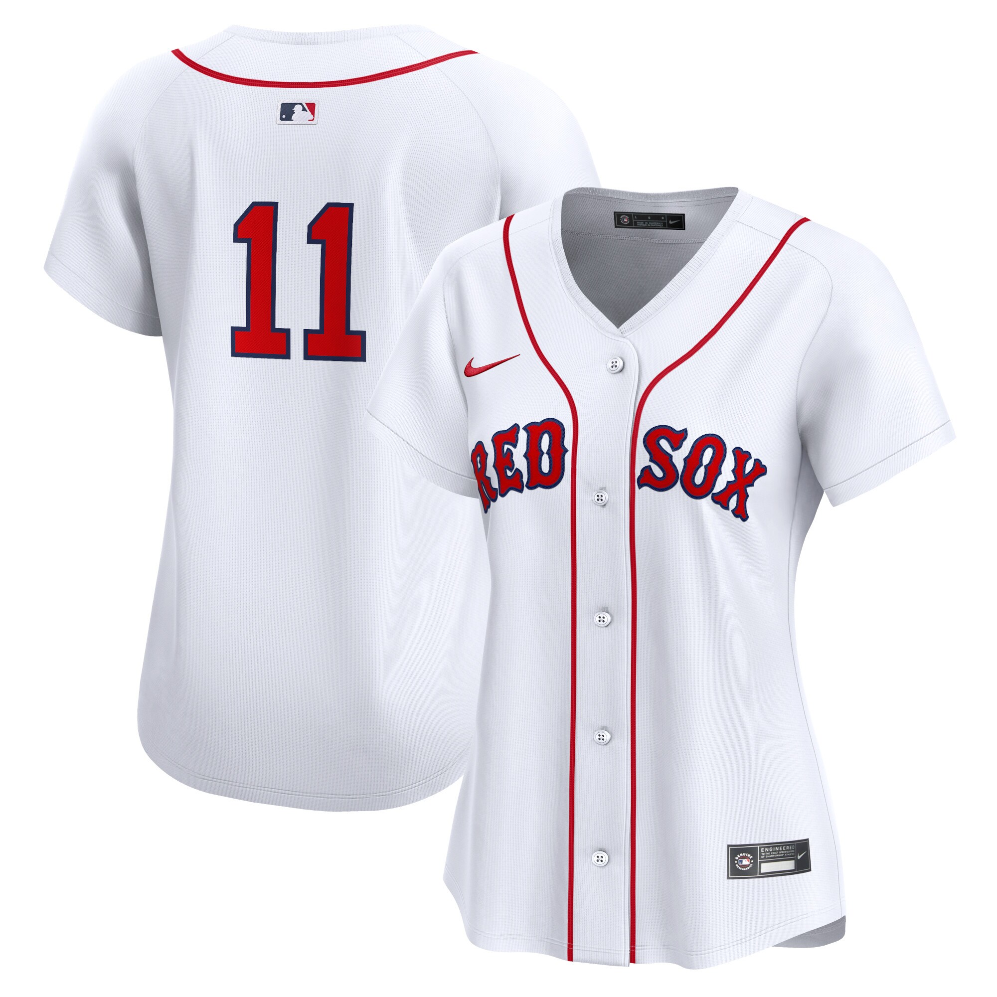 Women's Boston Red Sox Rafael Devers White Home Limited Player Baseball Jersey