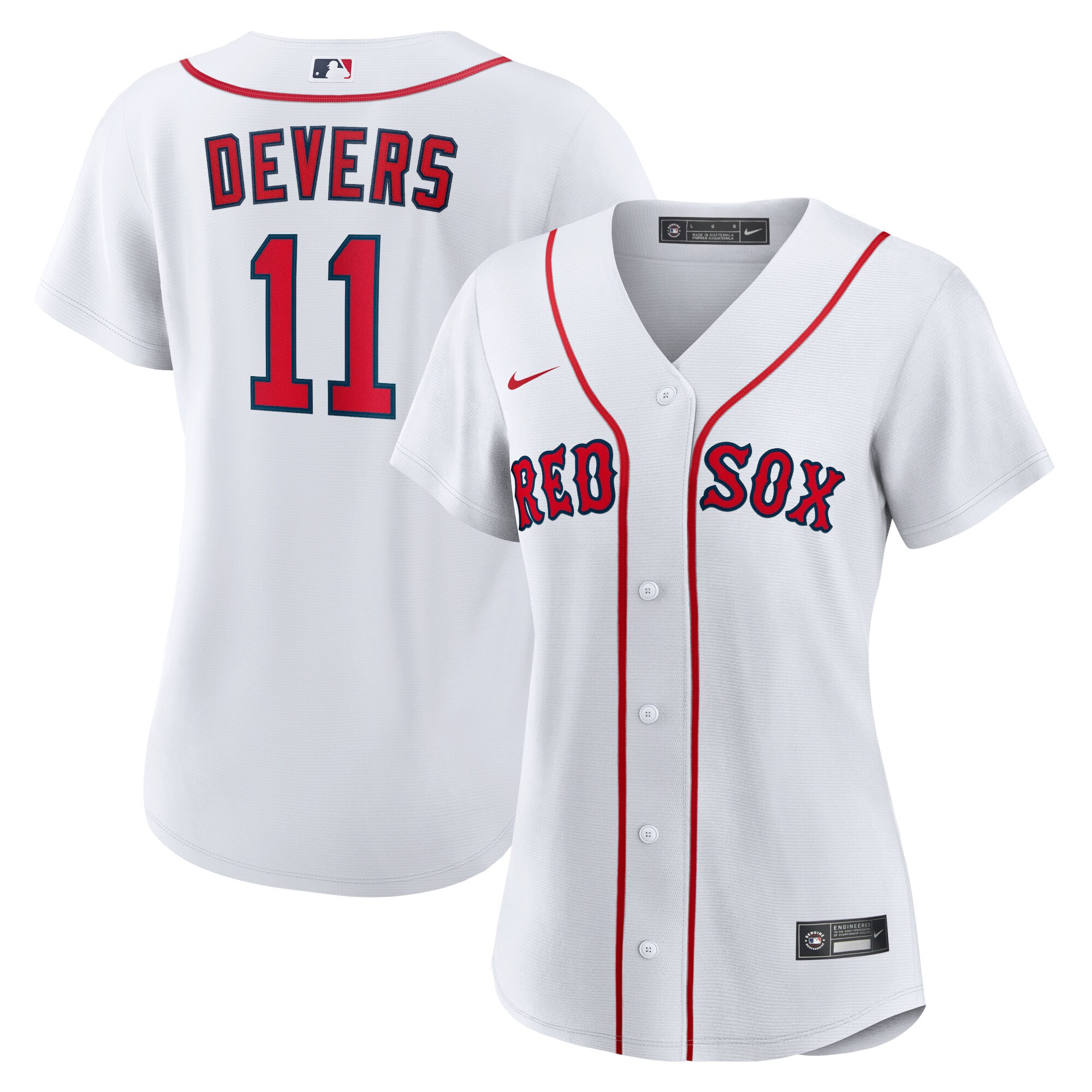 Women's Boston Red Sox Rafael Devers White Home Player Baseball Jersey