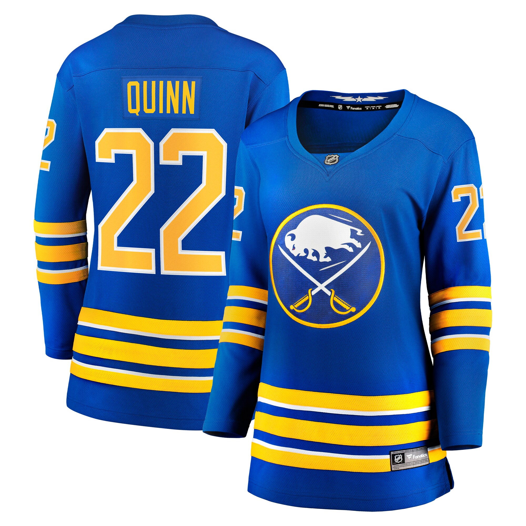 Women's Buffalo Sabres Jack Quinn Royal Home Breakaway Player Hockey Jersey - JS621 