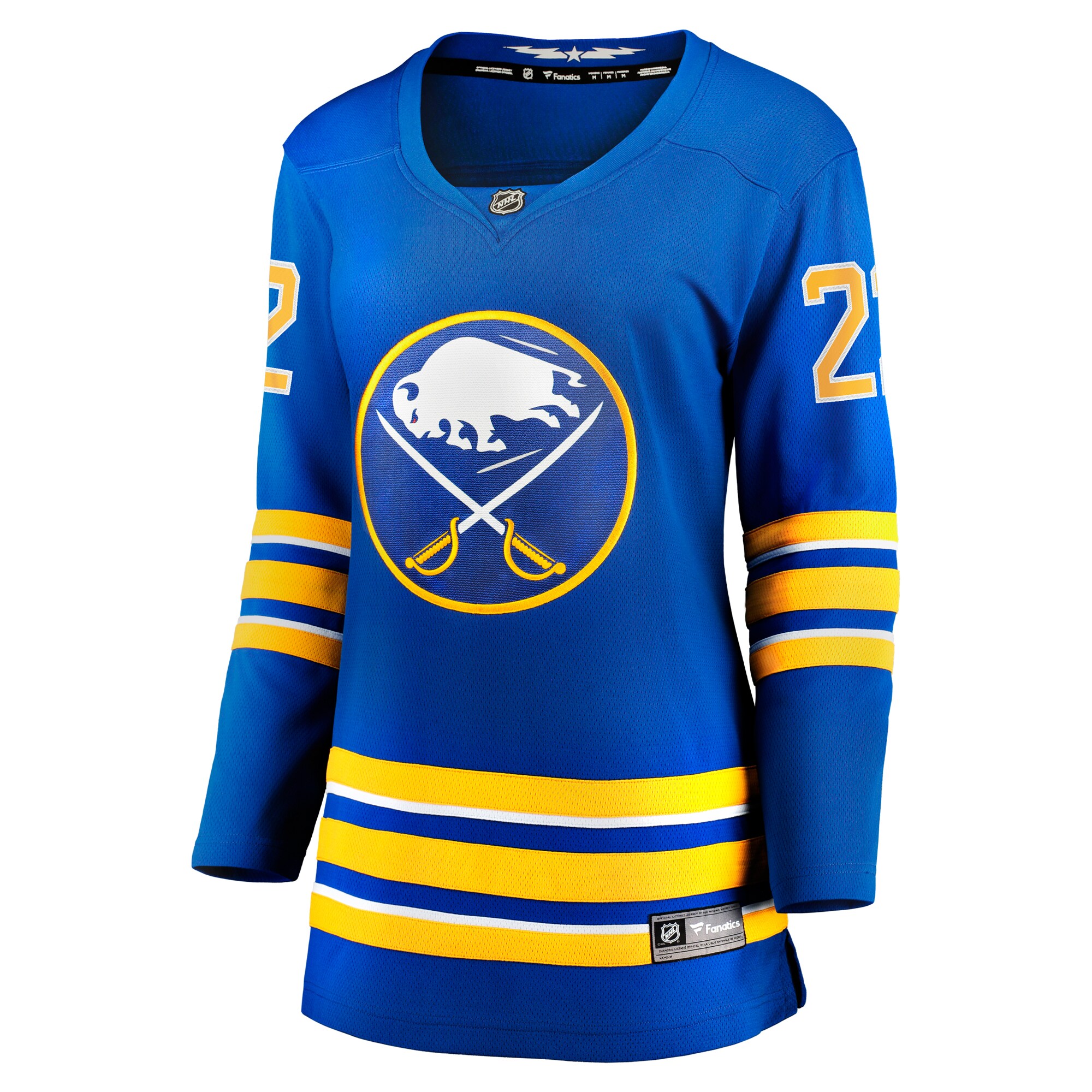 Alternative view of Women's Buffalo Sabres Jack Quinn Royal Home Breakaway Player Hockey Jersey - JS621 