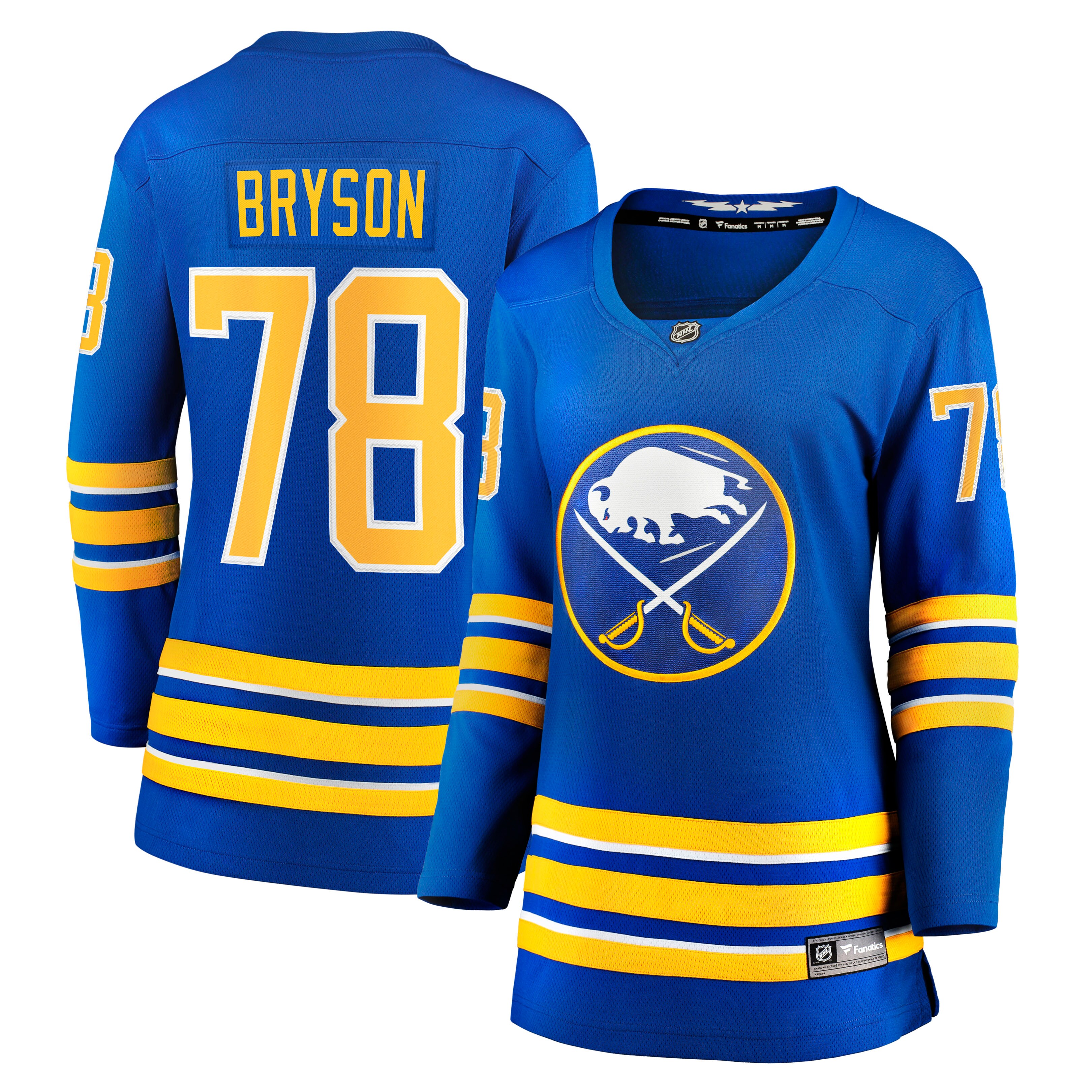Women's Buffalo Sabres Jacob Bryson Royal Home Breakaway Player Hockey Jersey - JS377 