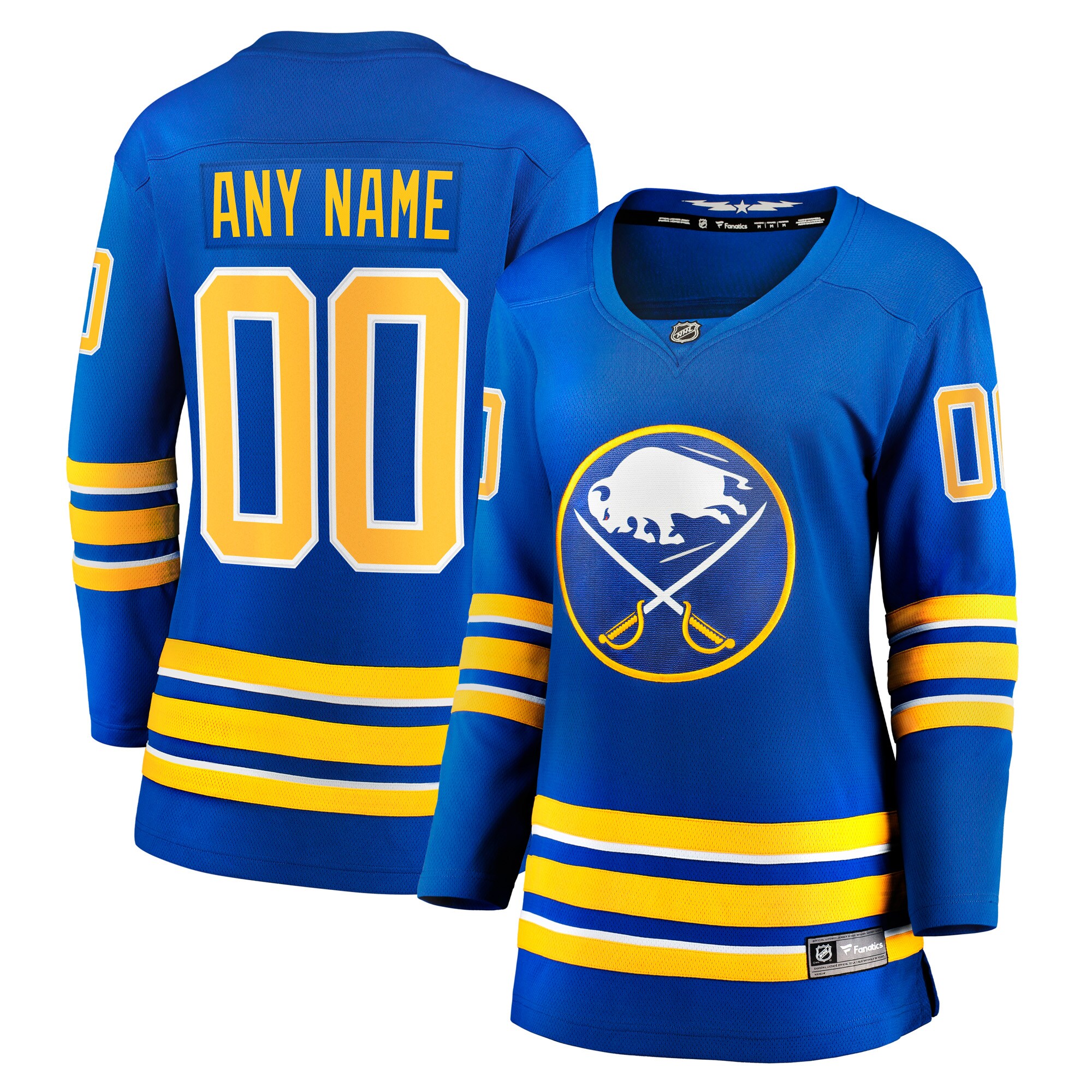Women's Buffalo Sabres Royal Home Breakaway Custom Hockey Jersey - JS172 