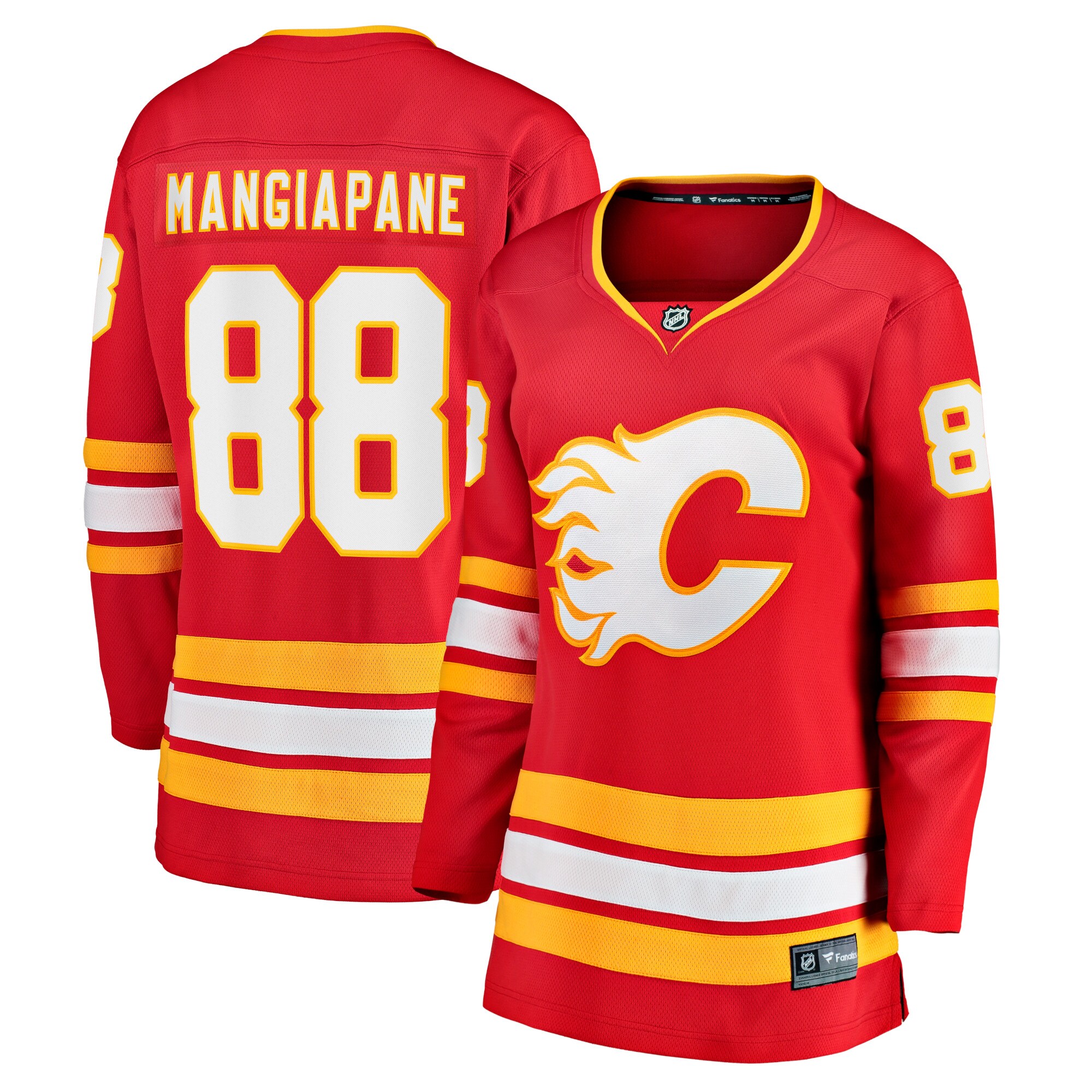 Women's Calgary Flames Andrew Mangiapane Red Home Team Breakaway Player Hockey Jersey - JS786 