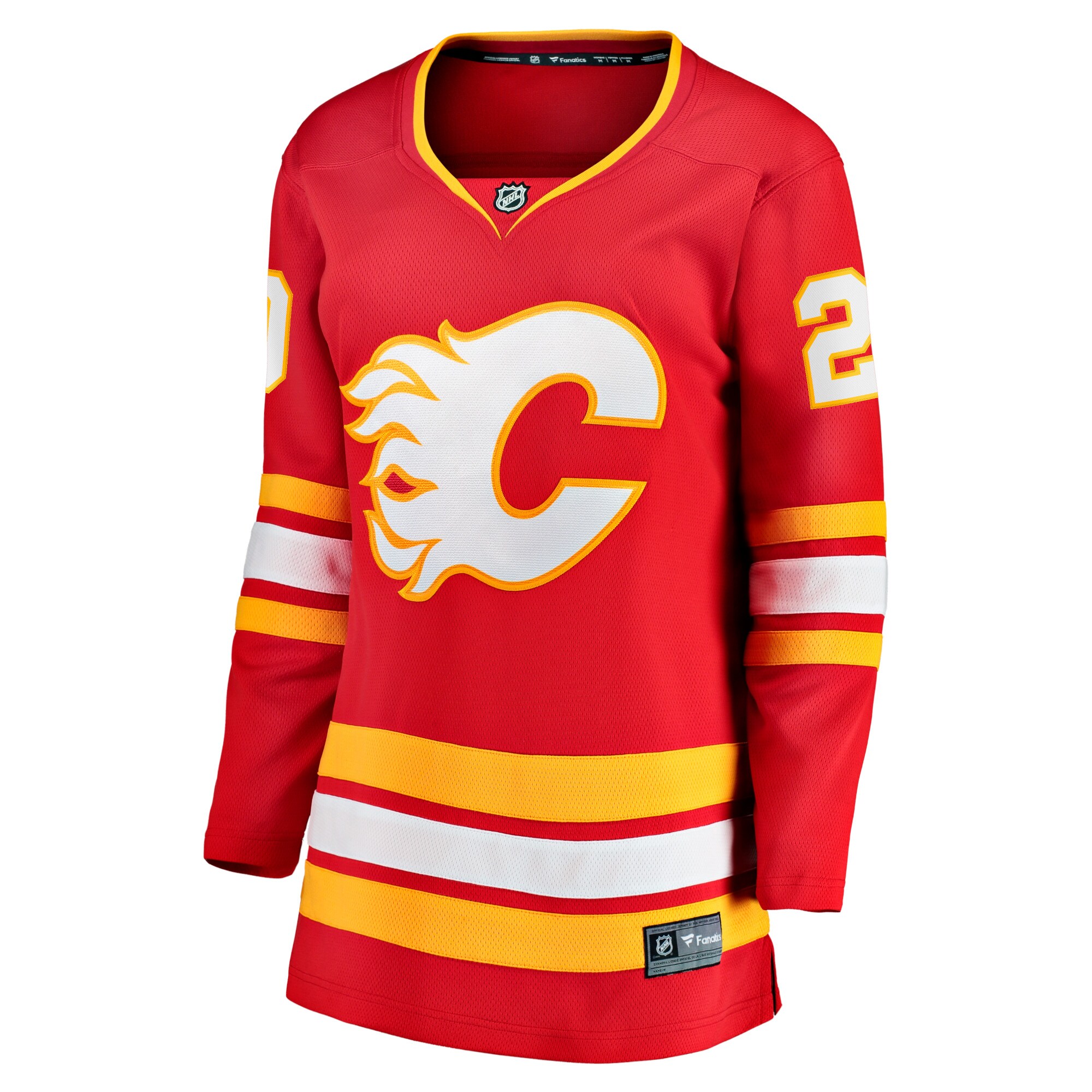 Alternative view of Women's Calgary Flames Blake Coleman Red Home Breakaway Player Hockey Jersey - JS332 