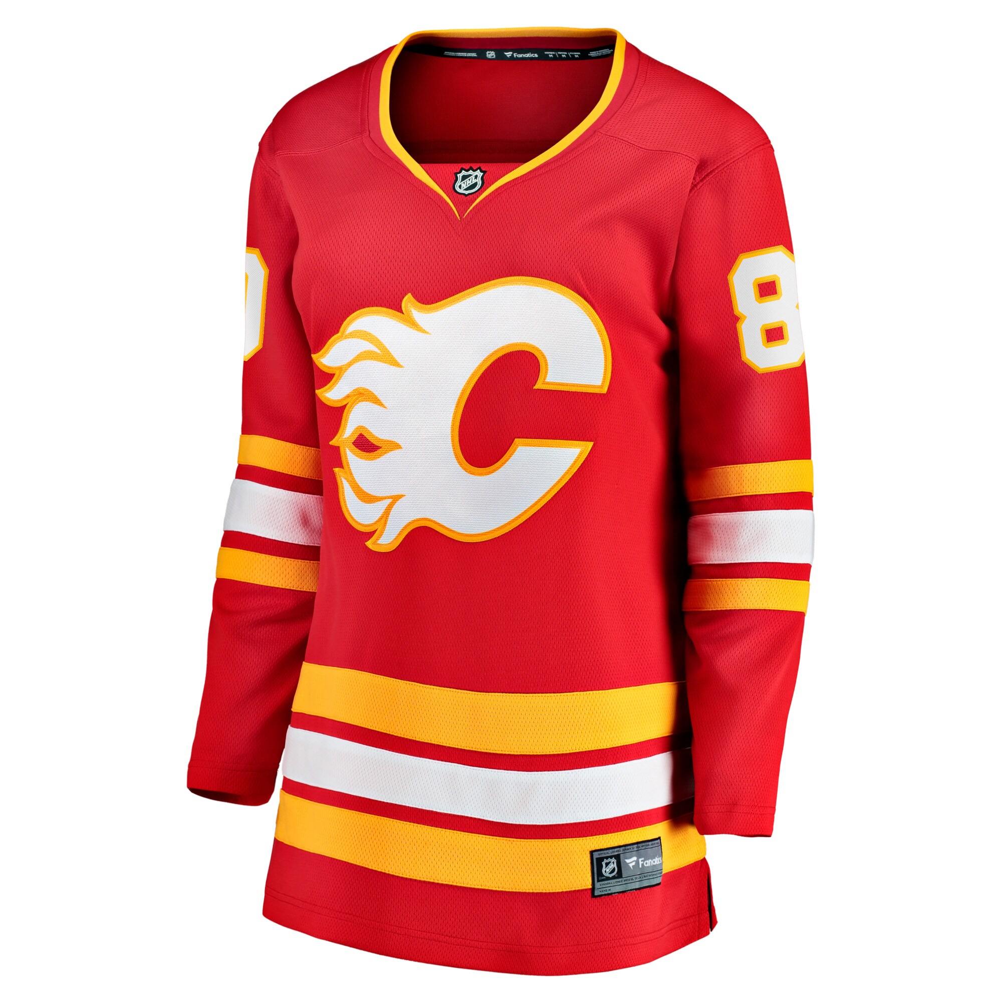 Alternative view of Women's Calgary Flames Daniel Vladar Red Home Breakaway Player Hockey Jersey - JS745 
