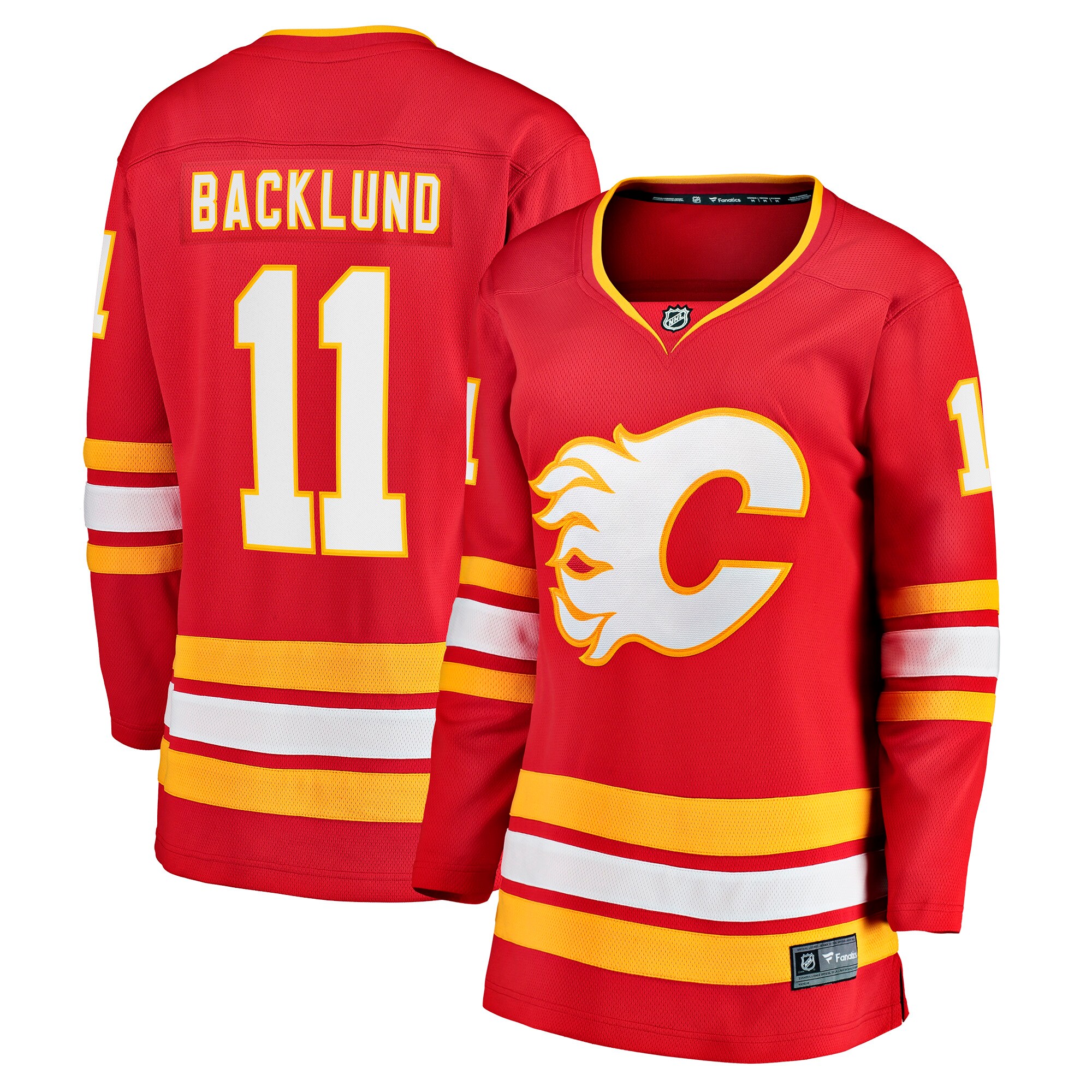 Women's Calgary Flames Mikael Backlund Red Home Team Breakaway Player Hockey Jersey - JS556 