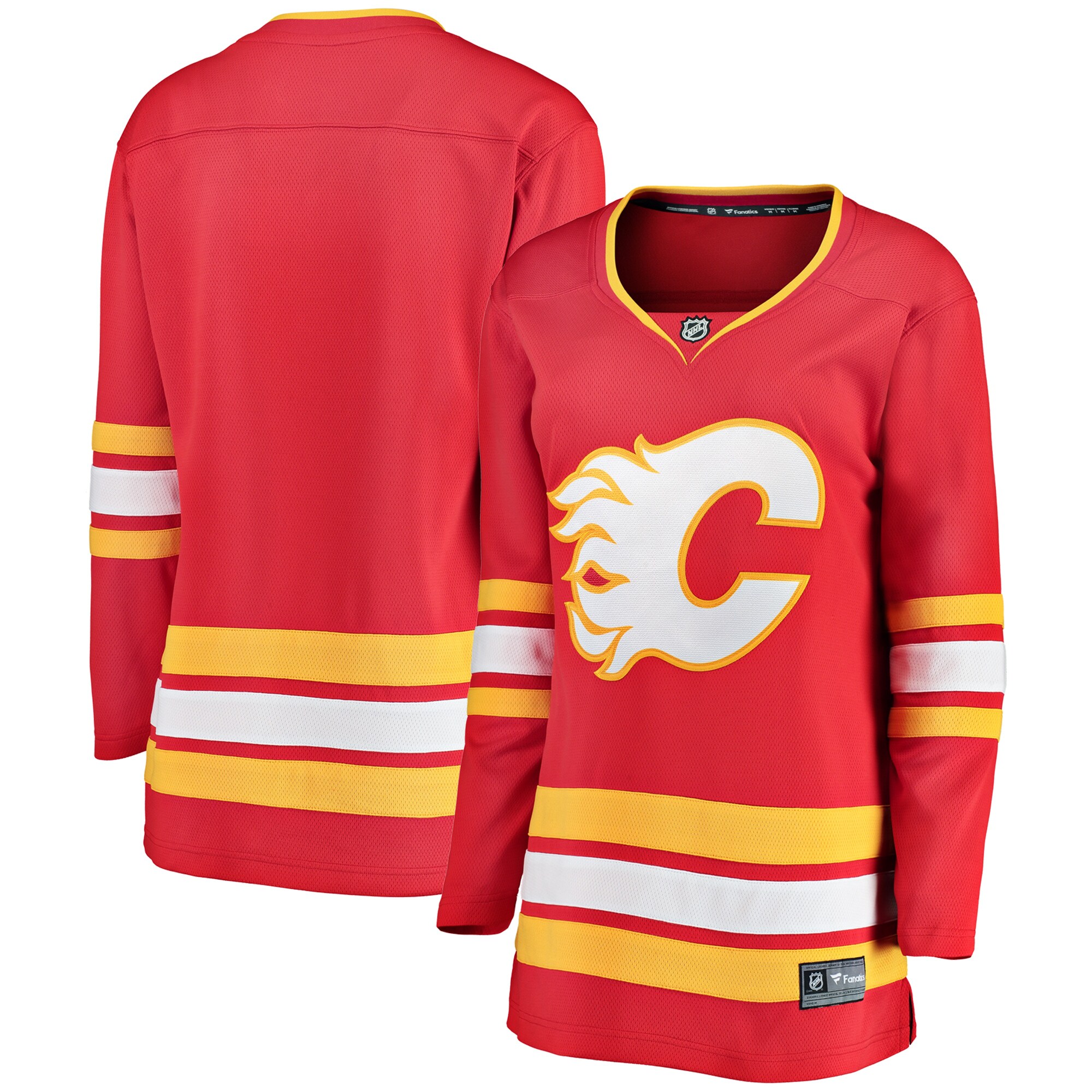 Women's Calgary Flames Red Home Breakaway Hockey Jersey - JS623 
