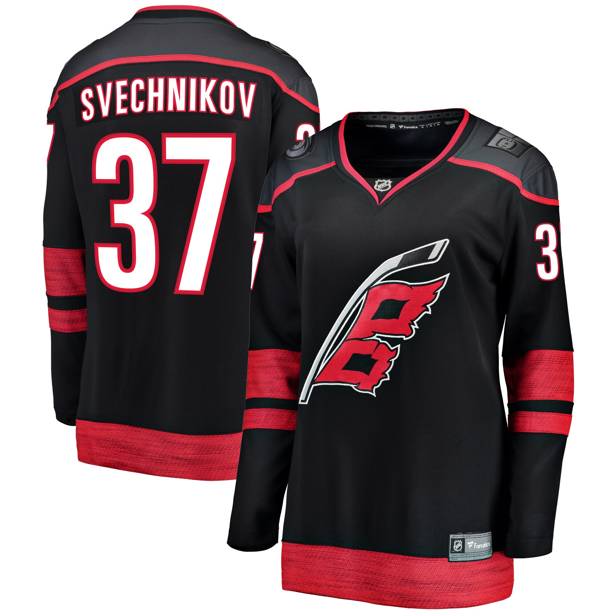 Women's Carolina Hurricanes Andrei Svechnikov Black Home Breakaway Player Hockey Jersey - JS884 
