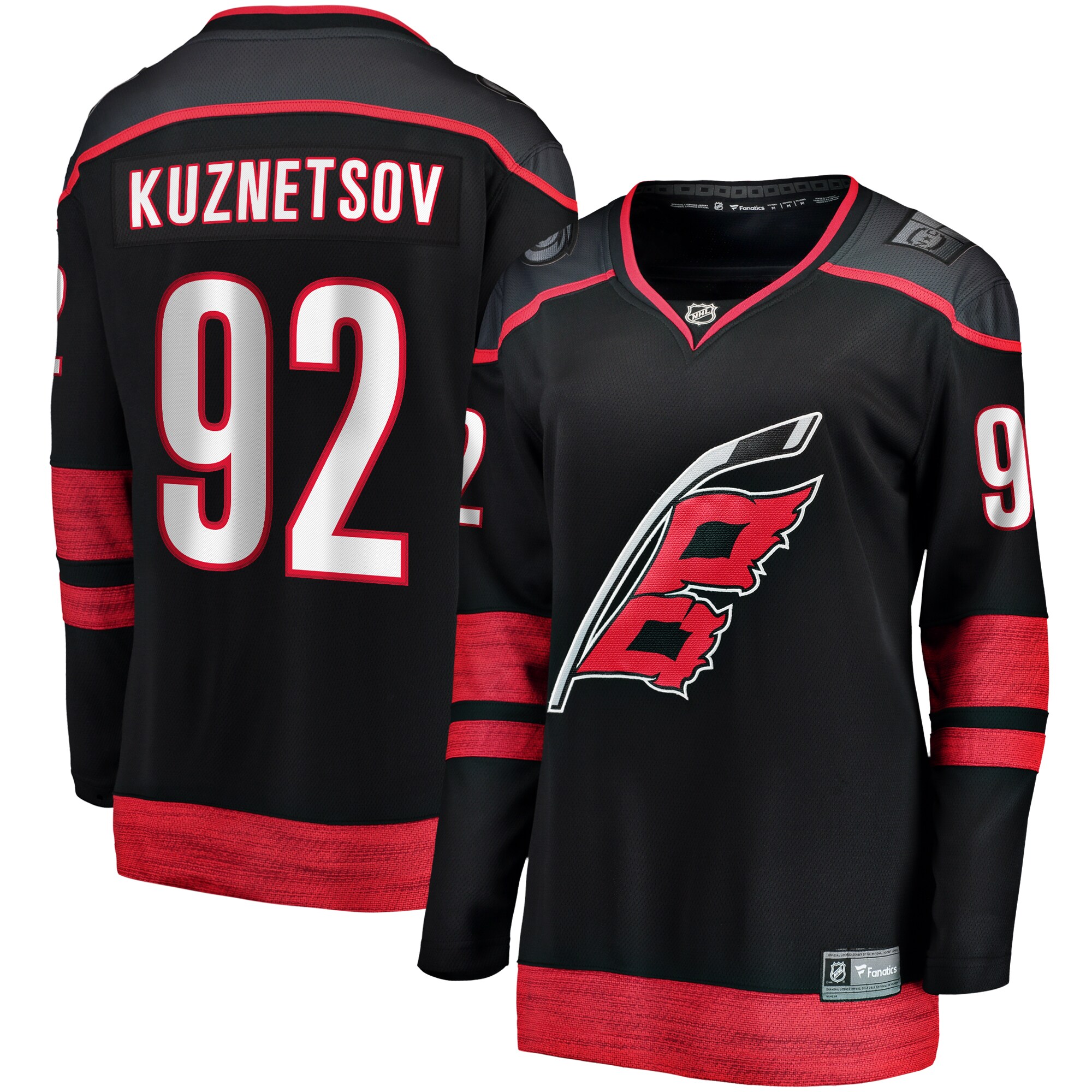 Women's Carolina Hurricanes Evgeny Kuznetsov Black Home Breakaway Hockey Jersey - JS366 