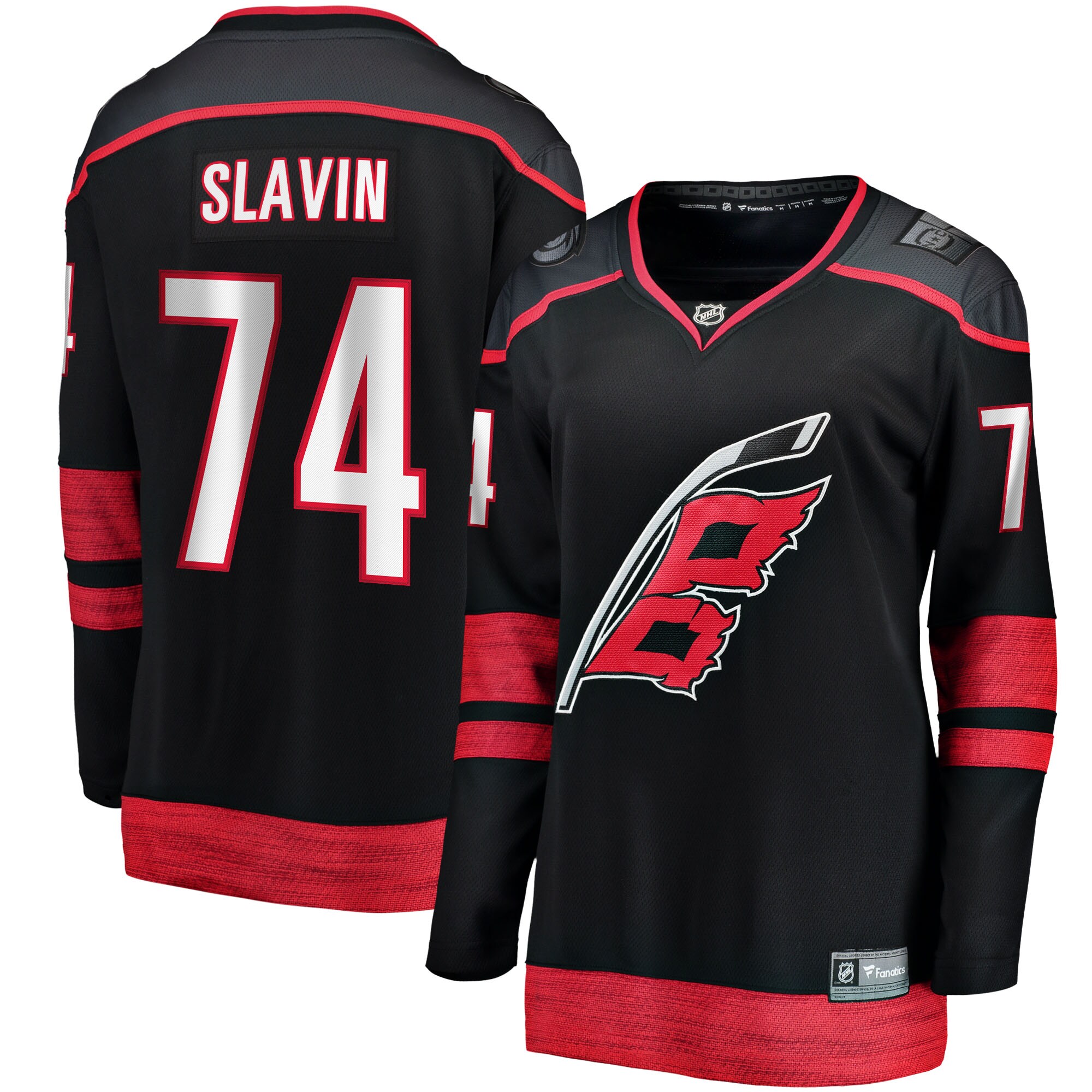 Women's Carolina Hurricanes Jaccob Slavin Black Home Breakaway Player Hockey Jersey - JS133 
