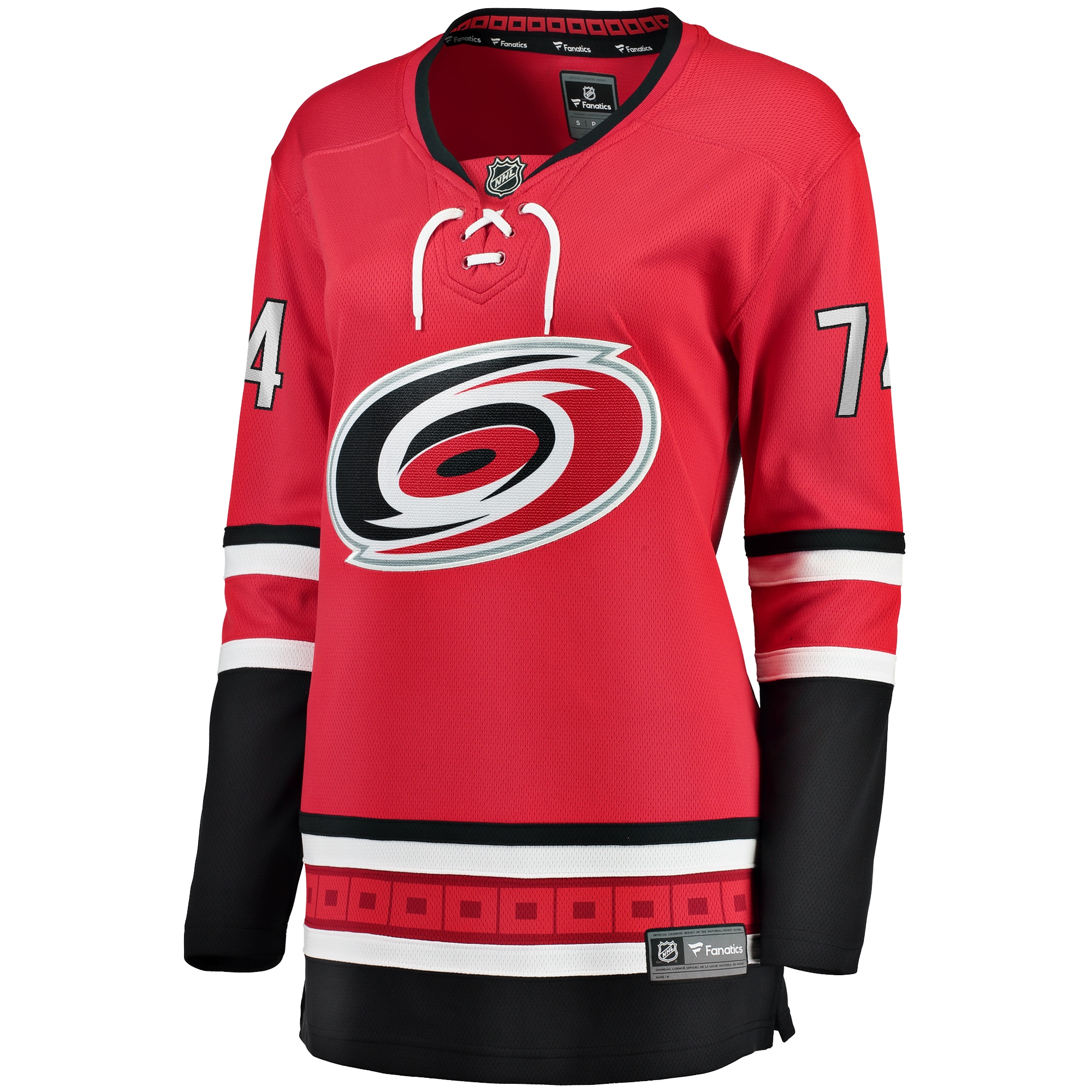 Alternative view of Women's Carolina Hurricanes Jaccob Slavin Red Alternate Breakaway Player Hockey Jersey - JS799 