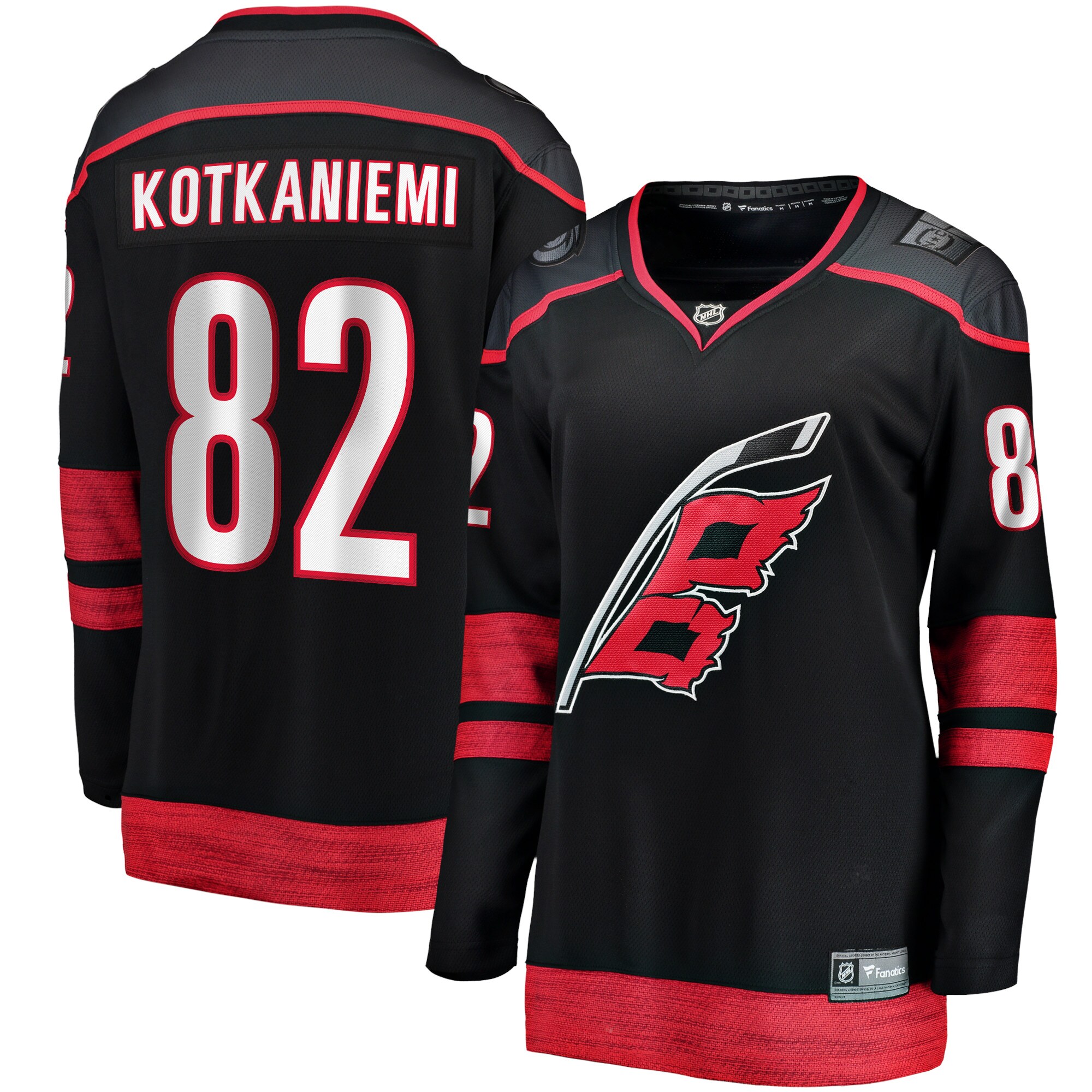 Women's Carolina Hurricanes Jesperi Kotkaniemi Black Home Breakaway Player Hockey Jersey - JS339 