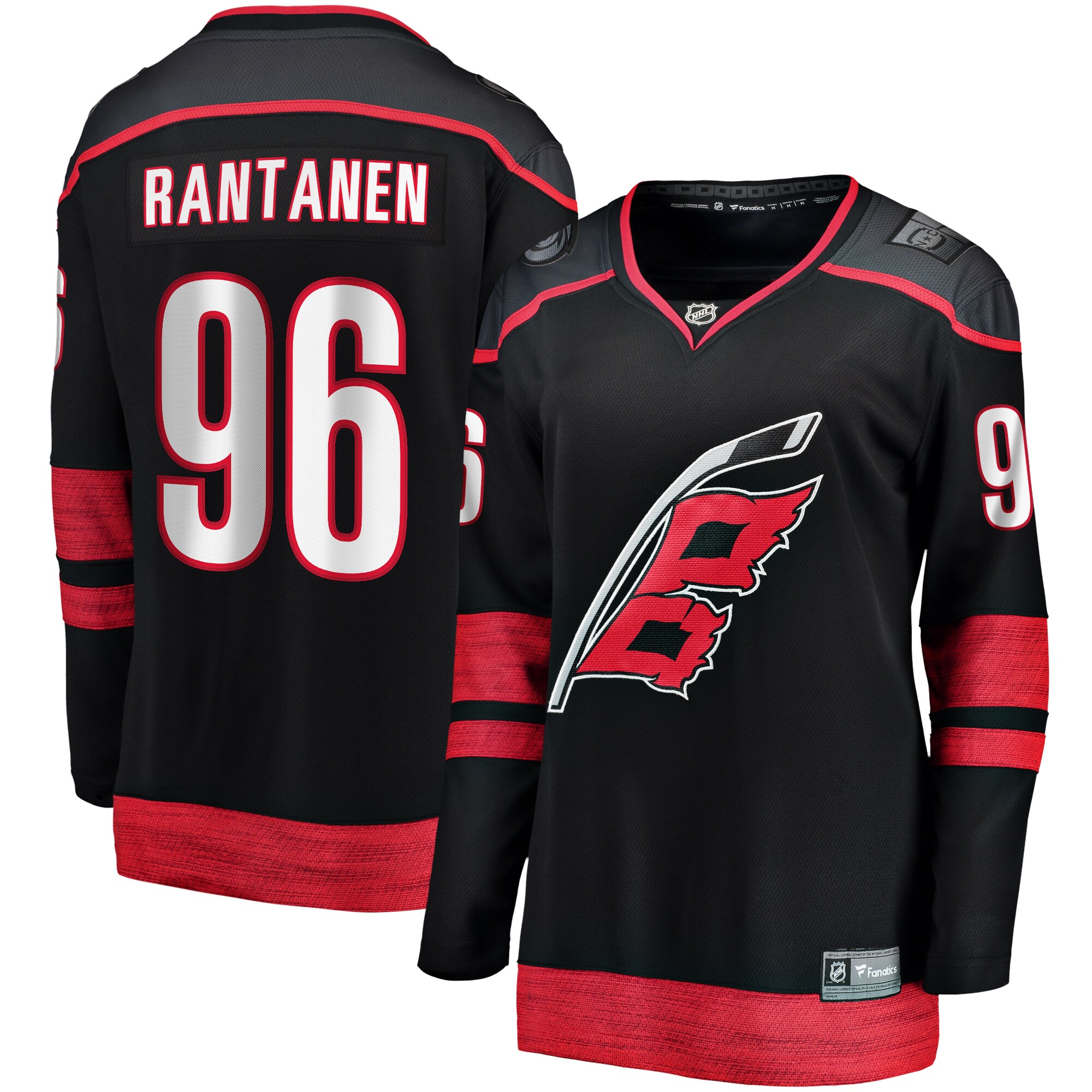 Women's Carolina Hurricanes Mikko Rantanen Black Home Breakaway Player Hockey Jersey - JS596 
