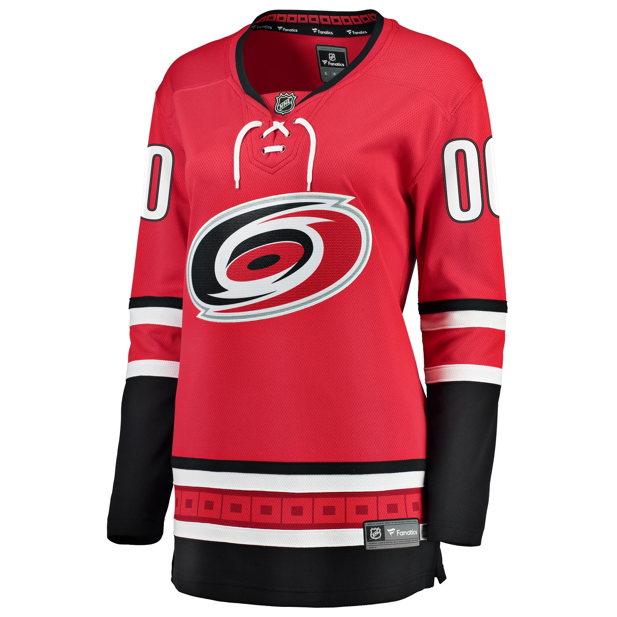 Alternative view of Women's Carolina Hurricanes Red Alternate Breakaway Custom Hockey Jersey - JS245 